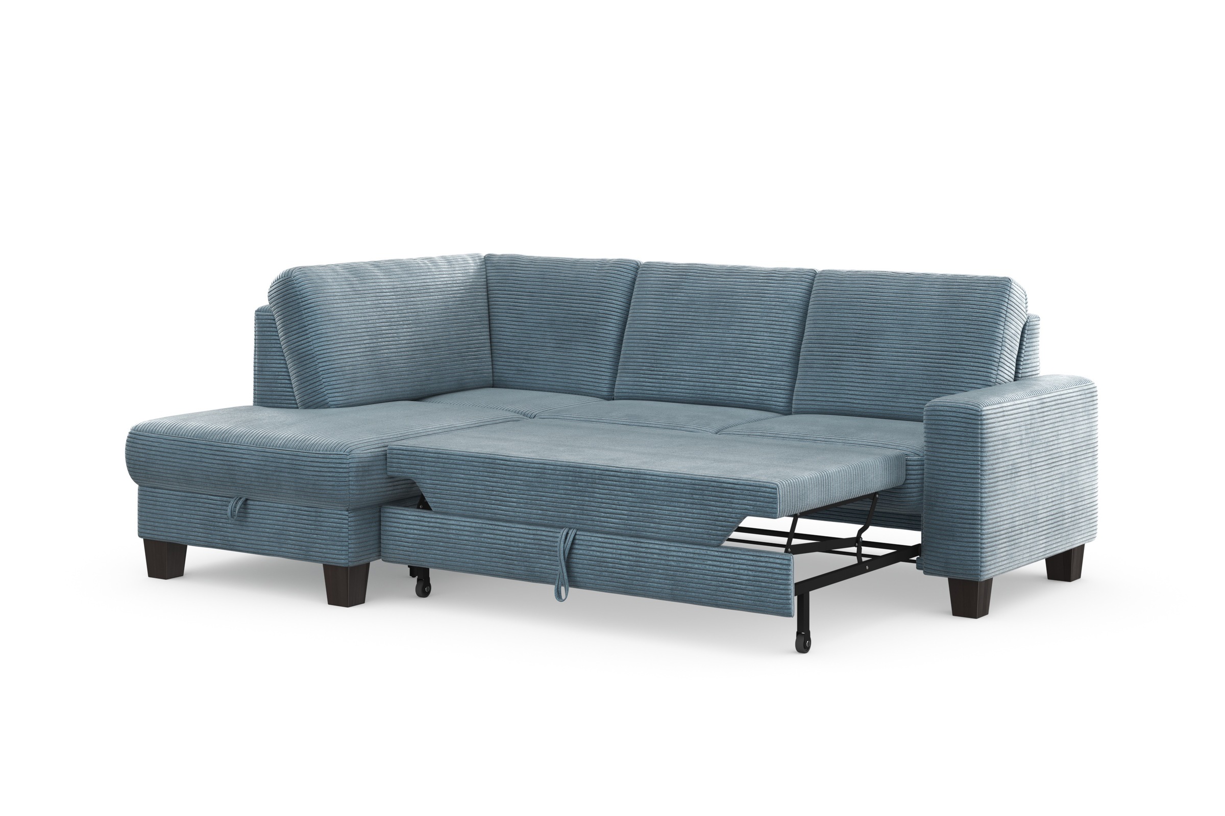 Home affaire Ecksofa »Summer L-Form«, mit Ottomane, mit oder ohne Bettfunktion und Bettkasten, Cord-Bezug