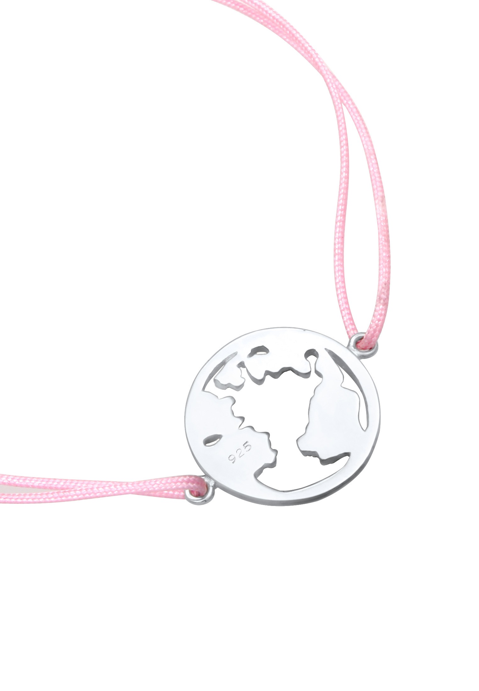 Elli Armband »Weltkugel Globus Reise Nylon Bändchen 925 Silber«