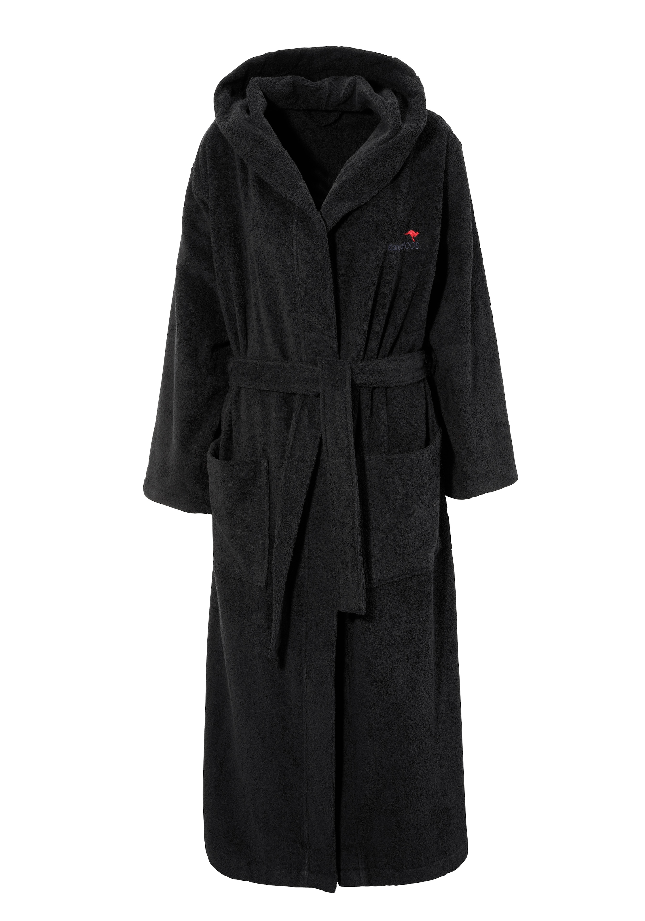 KangaROOS Unisex-Bademantel »Cassidy, für Damen & Herren, Standardlänge & Überlänge«, (1 St.), mit Taschen, Männer und Frauen, Baumwolle, Reise, Hotel, Sauna, S-3XL