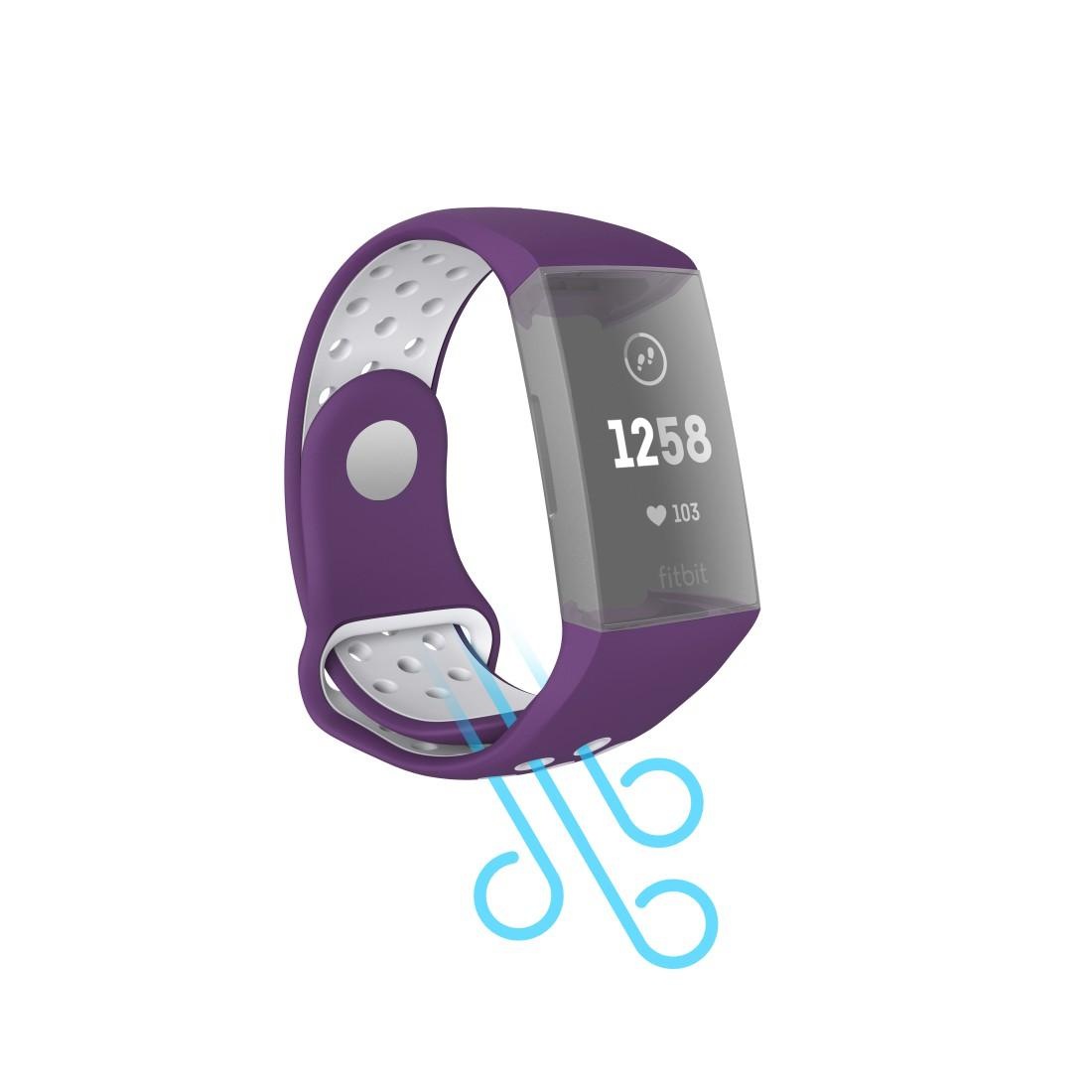 Hama Smartwatch-Armband »Ersatzarmband kaufen atmungsaktives Schmutzabweisend Sportarmband«, Abwaschbar Fitbit 22mm, - - online 3/4, Charge Rutschfest