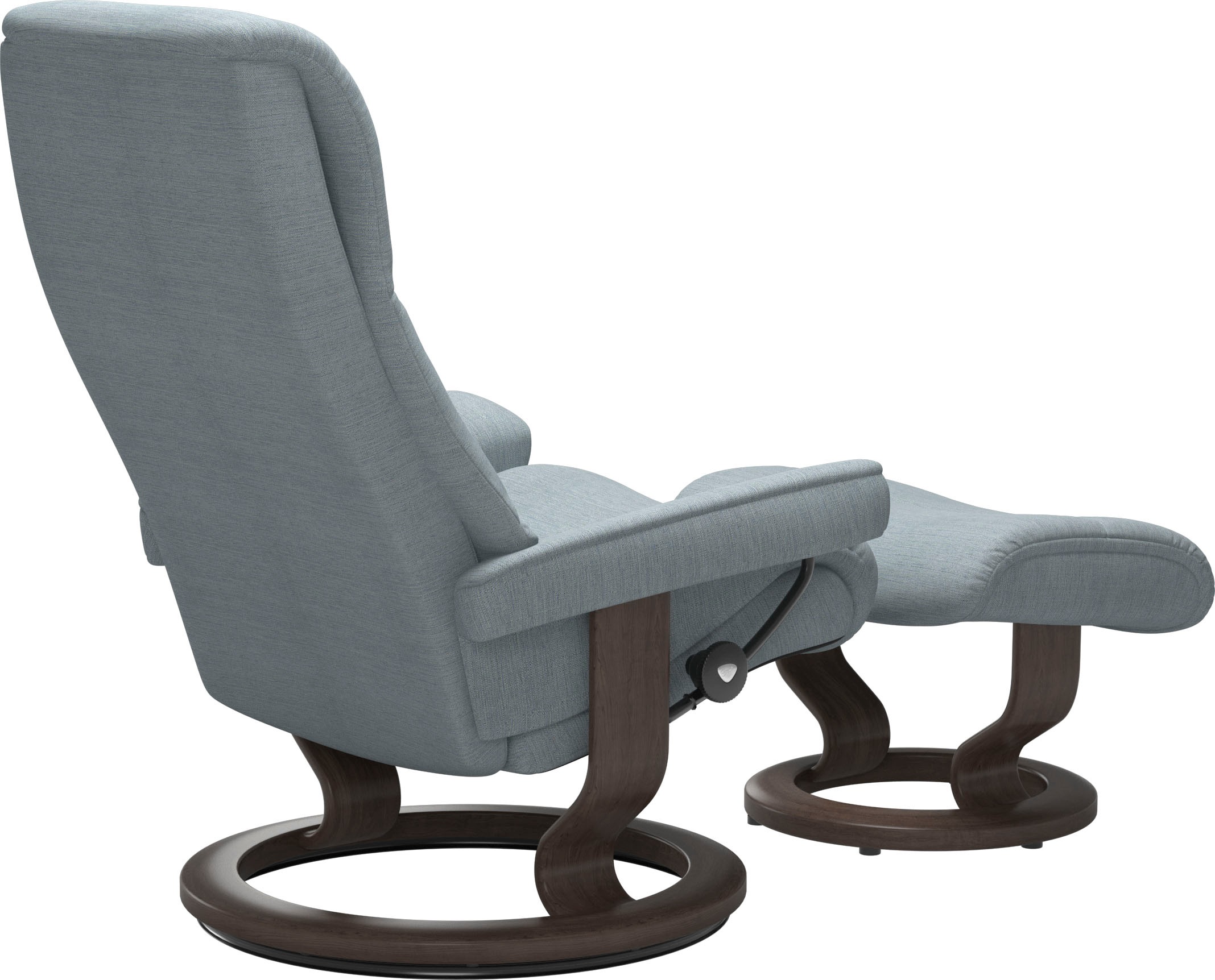 Stressless® Relaxsessel »View«, (Set, Relaxsessel mit Hocker), mit Classic Base, Größe M,Gestell Wenge