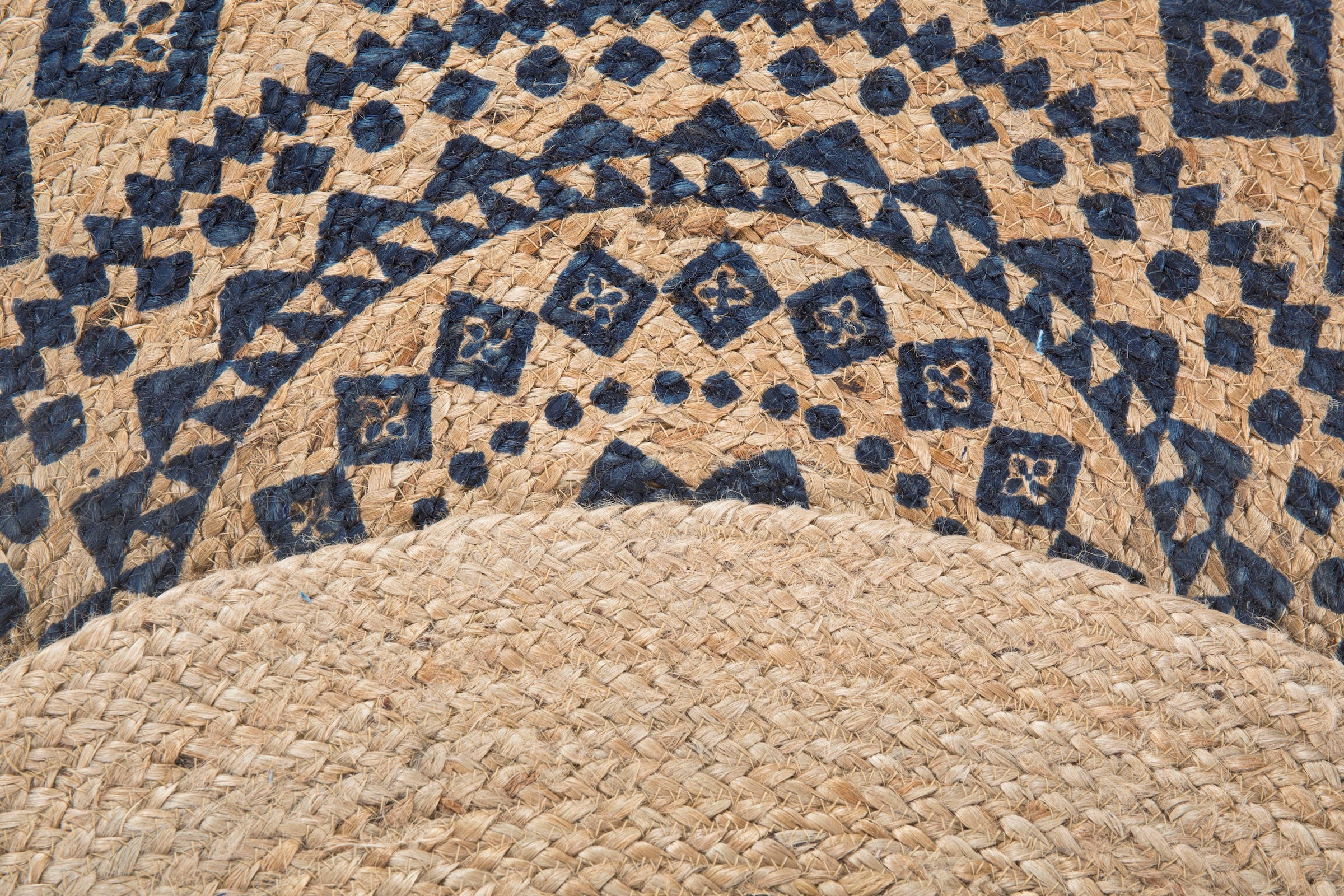 LUXOR living Teppich »Mamda«, rund, 4 mm Höhe, Juteteppich, Flachgewebe, reine Naturfaser, In- und Outdoor geeignet