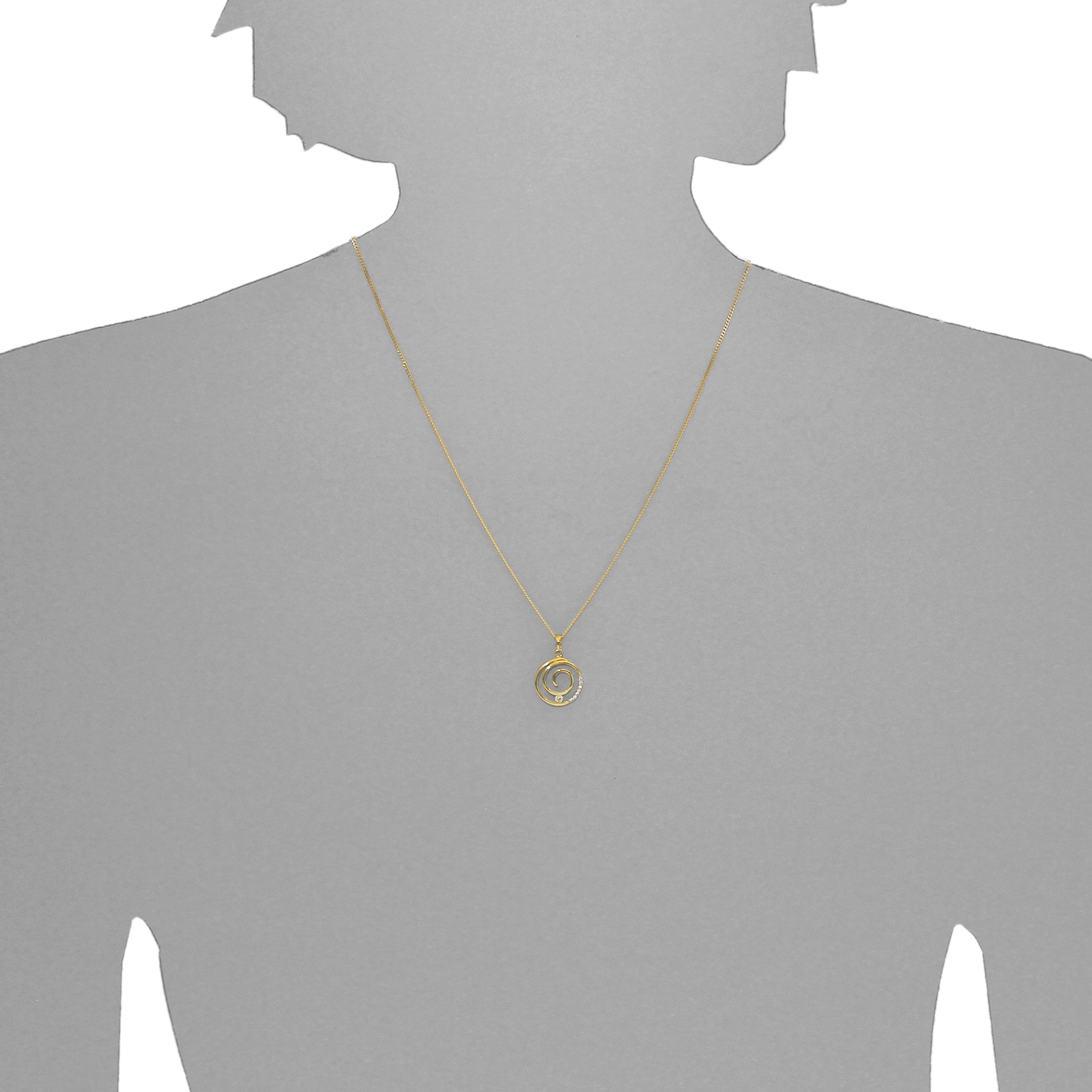 OSTSEE-SCHMUCK Kette mit Anhänger »Ostsee-Schmuck Kette mit Anhänger Spirale«, (2 tlg.)