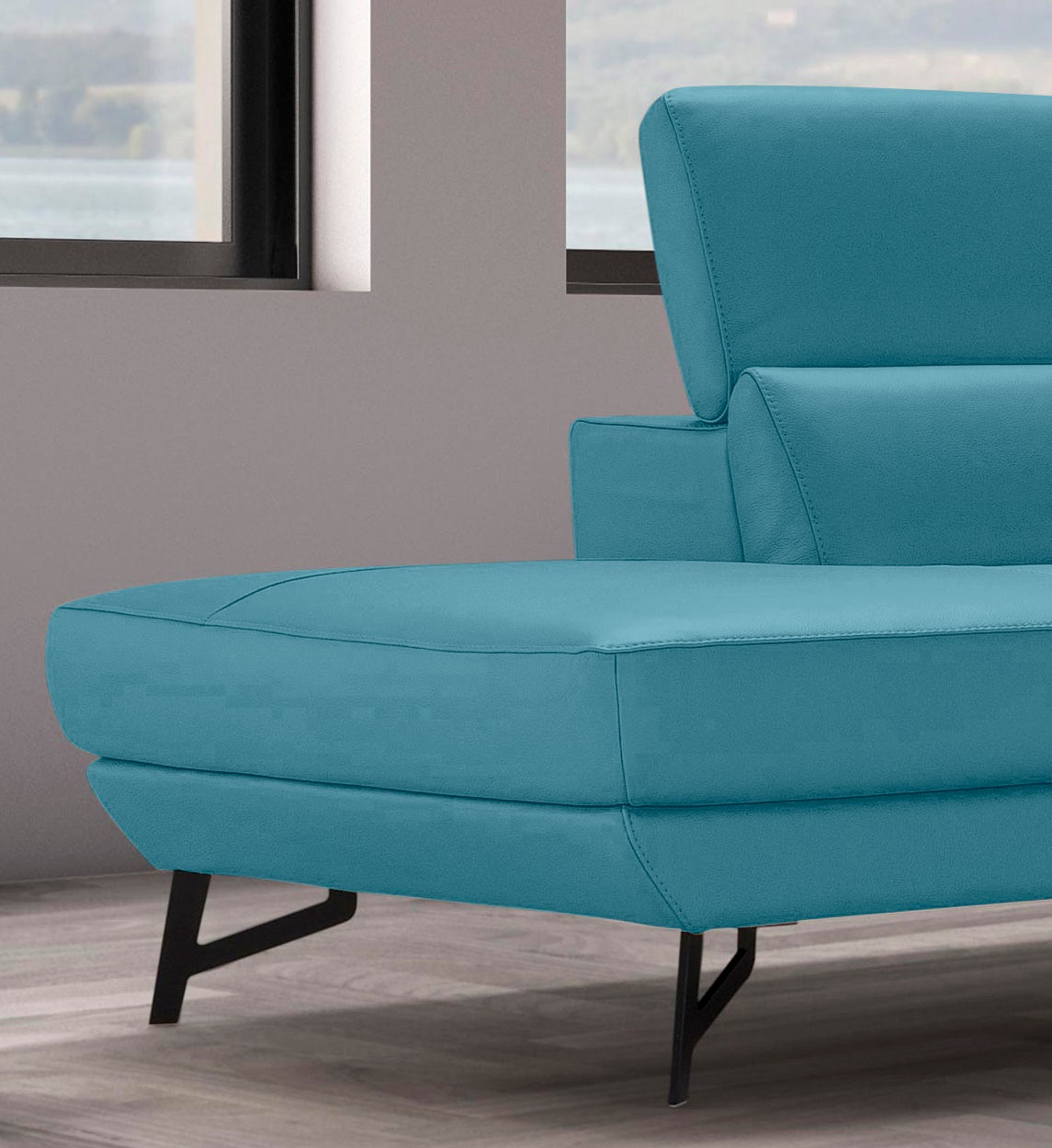 Egoitaliano Ottomane »Narcisa, Designsofa«, mit verstellbarer Kopfstütze, Solitärmöbel als Blickfang