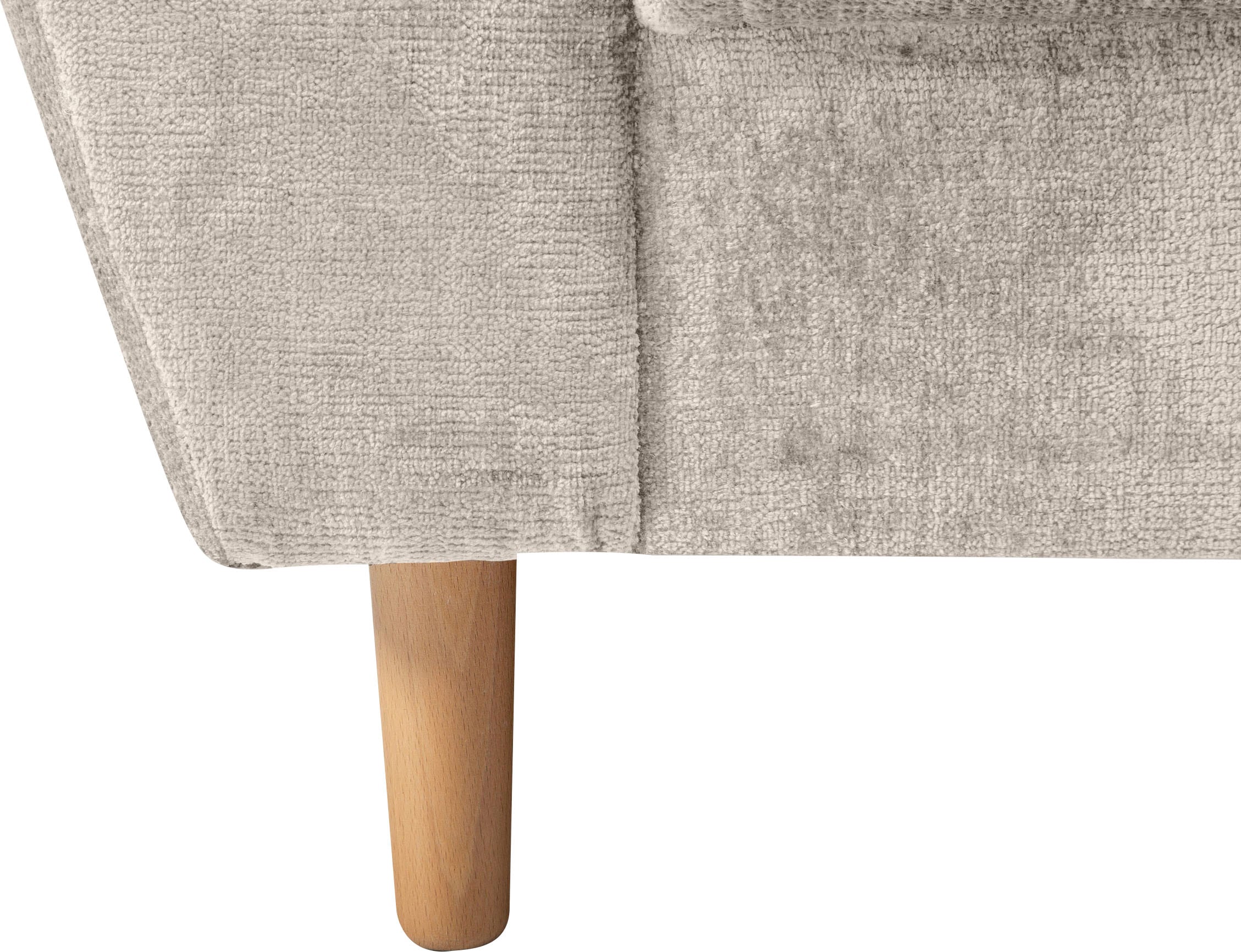 COLLECTION AB Ecksofa »Reims L-Form«, Ottomane beidseitig montierbar, inkl. Bettfunktion und Hocker