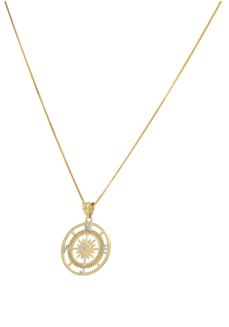 Kompass »Schmuck Kette Bicolor, online mm Anhänger Venezianerkette, kaufen breit« mit 0,55 Firetti Geschenk,