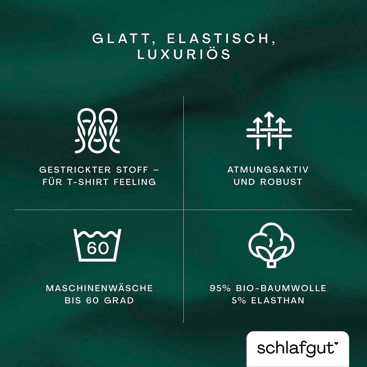 Schlafgut Spannbettlaken »Premium«, Zero Waste Verpackung, PREMIUM Qualität