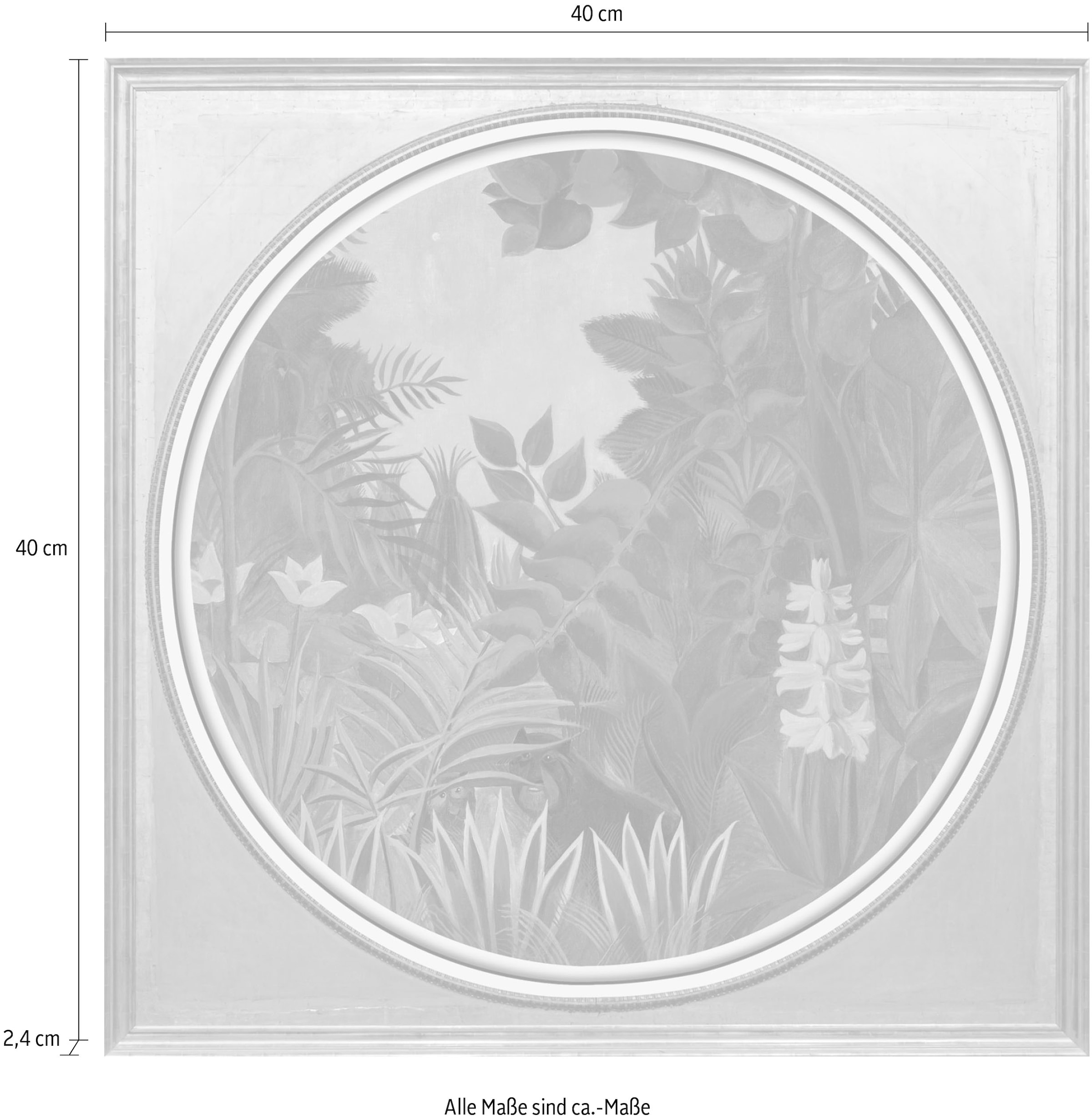 queence Acrylglasbild »Dschungel«, Blumen-Blumenbilder-Kunst-Pflanzen-Pflanzenbilder-Gemälde-Tiere-Wildtiere, Fine Art-Print in Galeriequalität