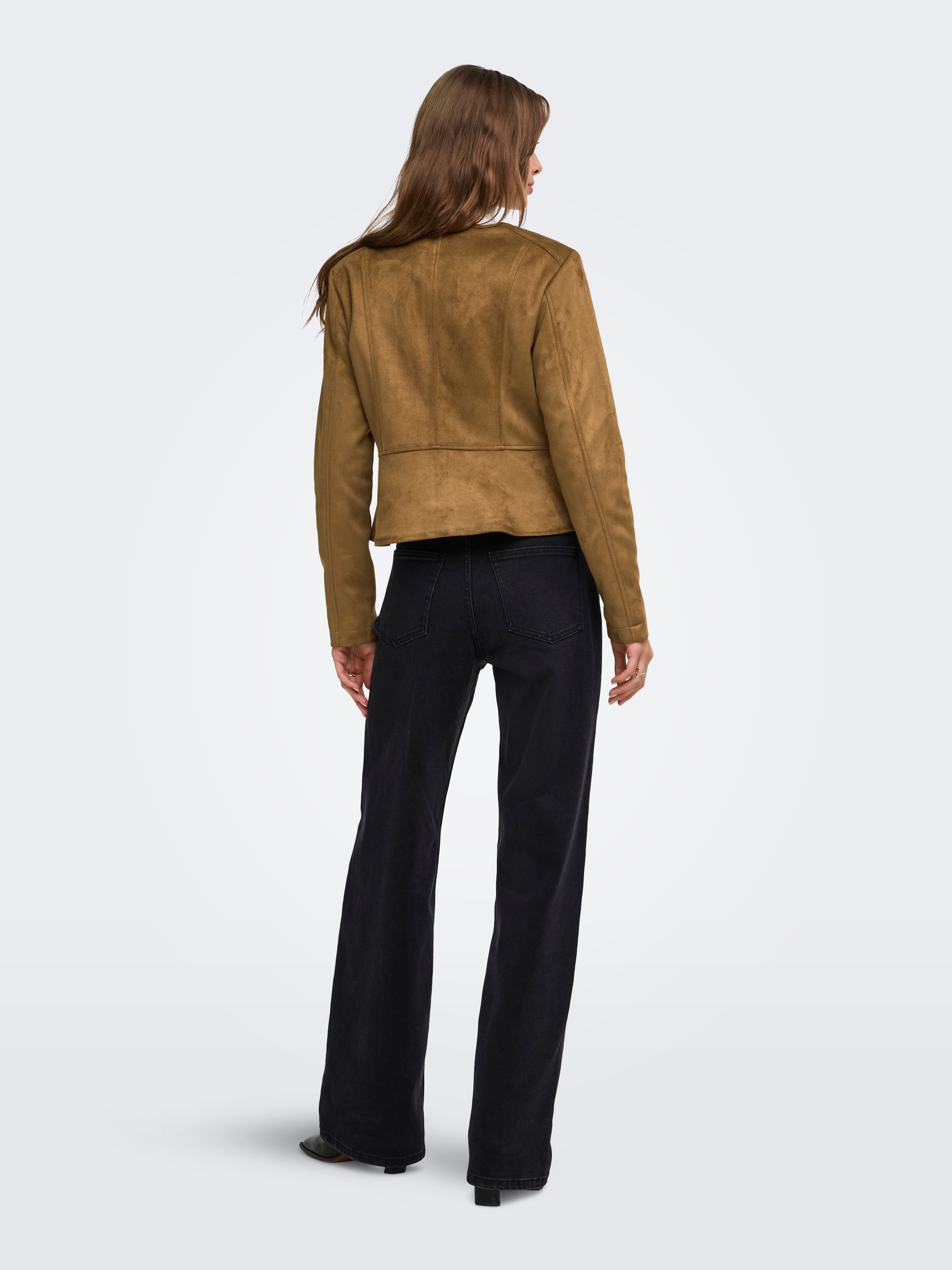 ONLY Lederimitatjacke »ONLSARAMY FAUX SUEDE JACKET OTW« Kunstfaser, Wildlederimitat