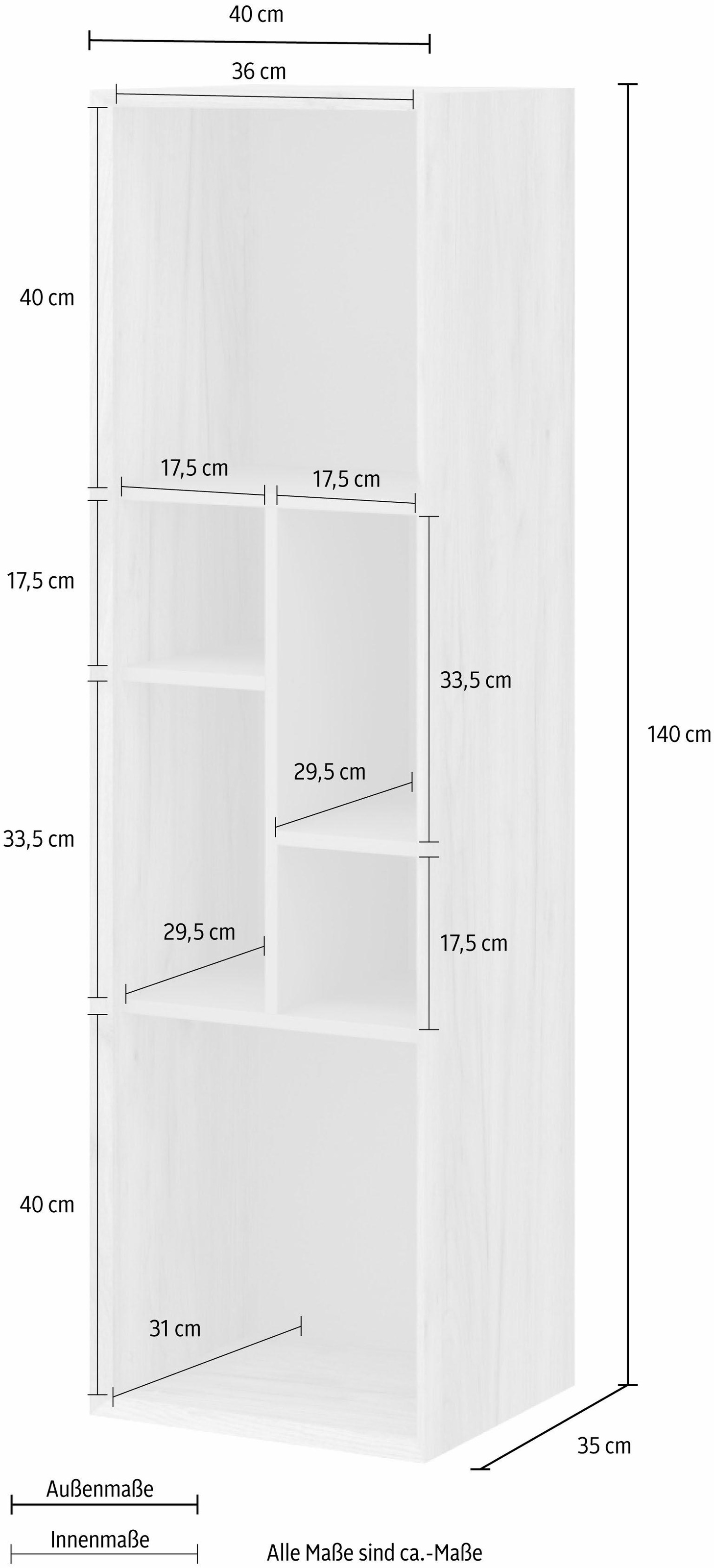 GERMANIA Wandregal »Calvi« Höhe 140 cm günstig online kaufen