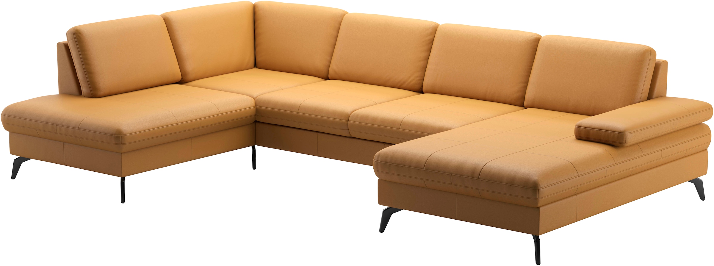 sit&more Wohnlandschaft »Morris U-Form, inkl. Sitztiefenverstellung«, wahlweise mit Armteilverstellung, Bettfunktion & Bettkasten