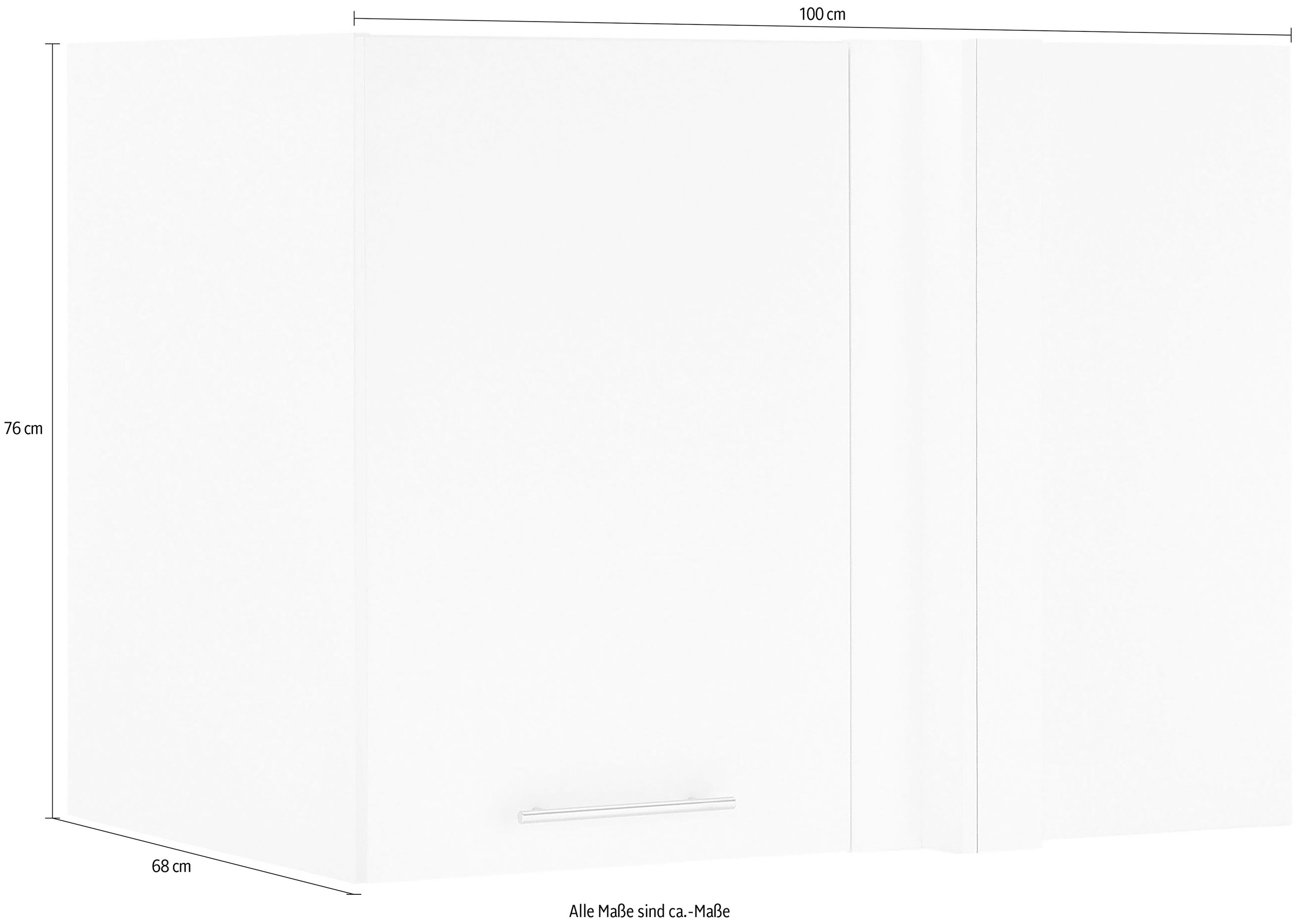 Laundreezy Mehrzweckschrank-Set »Laundreezy, Eck-Aufsatzschrank BxHxT 100x76x68 cm« 1 Stk. tlg.