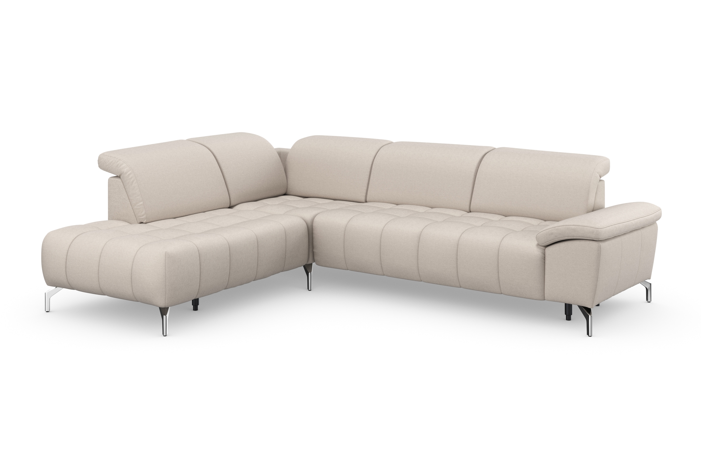 sit&more Ecksofa »Cool L-Form«, wahlweise mit Kopfteilverstellung und Vorziehsitz, motorisch