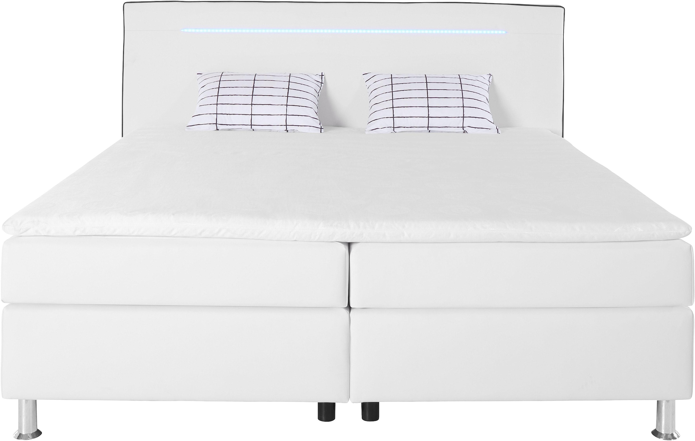 COLLECTION AB Boxspringbett, inkl. LED-Beleuchtung, Topper und Kissen