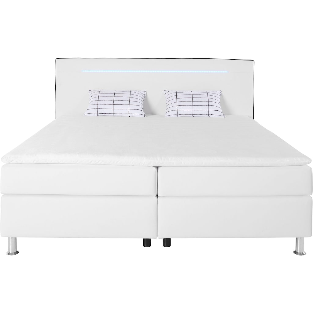 COLLECTION AB Boxspringbett, inkl. LED-Beleuchtung, Topper und Kissen