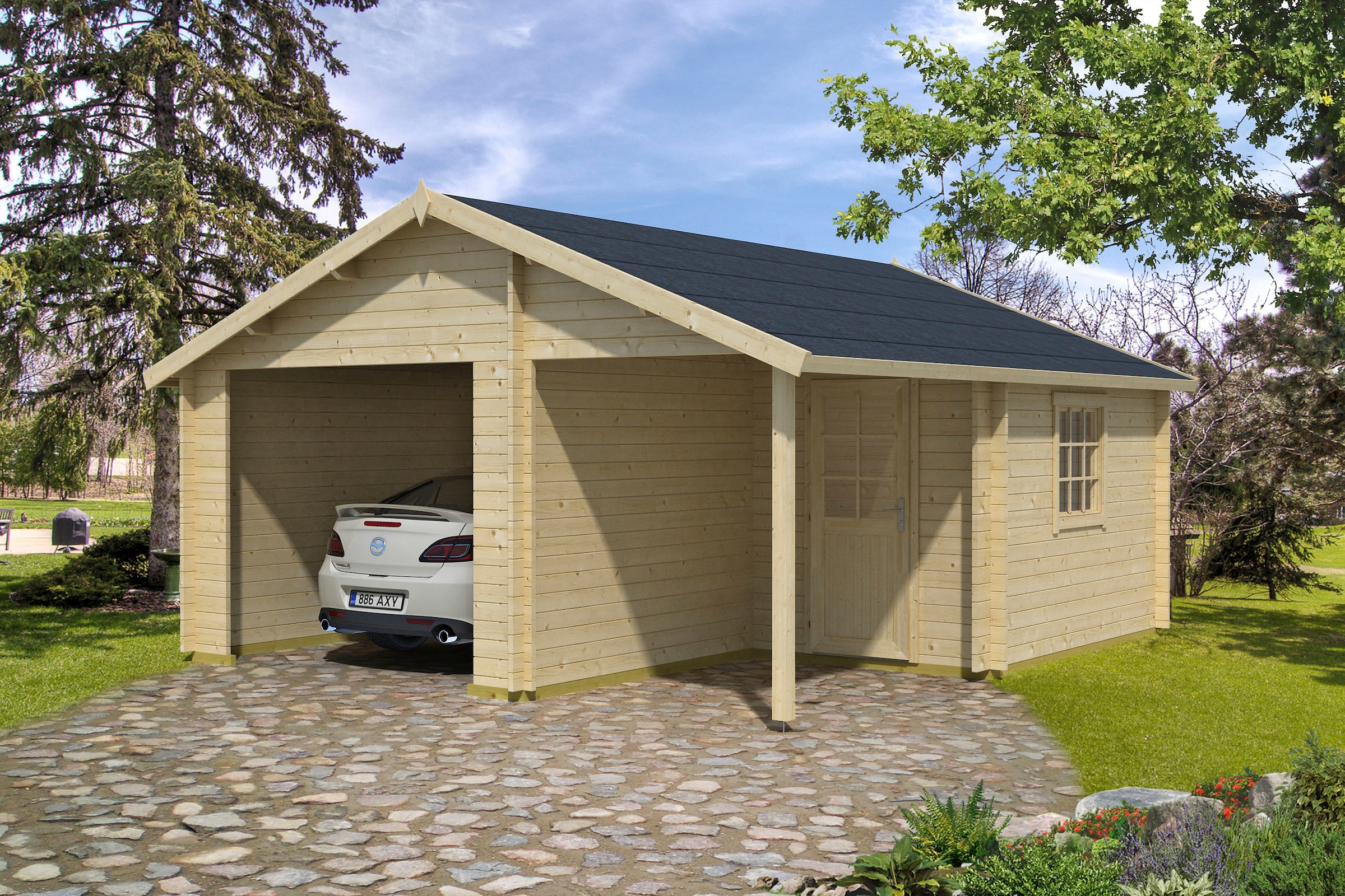 LASITA MAJA Garage »Nevis«, (Mit zusätzliche Eingang)