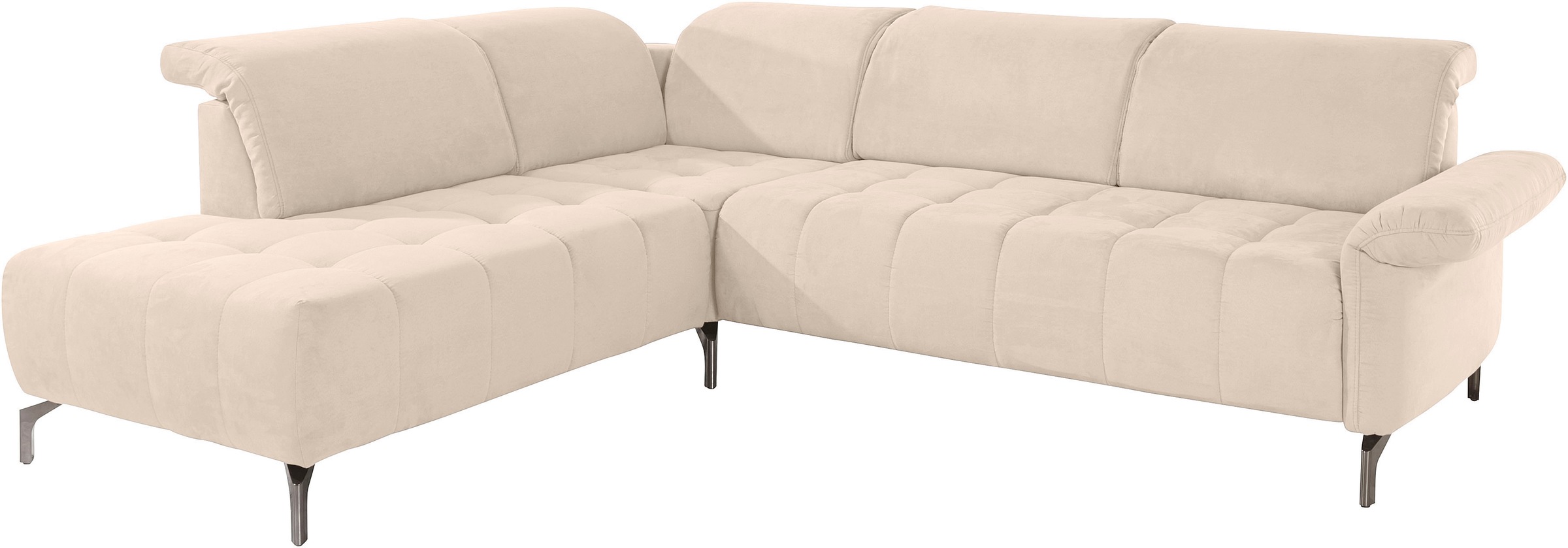 INOSIGN Ecksofa »Fresh L-Form«, Federkern, wahlweise Kopfteilverstellung und motorischer Vorziehsitz