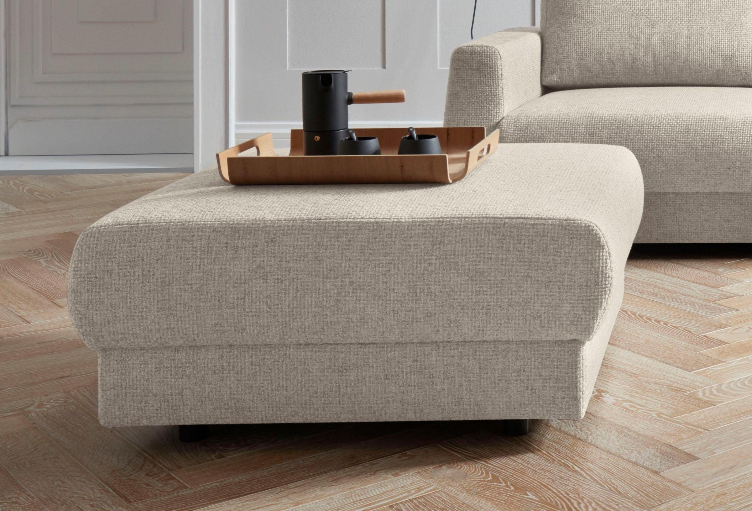 Home affaire Hocker »Hobro« in 3 Bezugsstoffen und vielen Farben, Design by günstig online kaufen