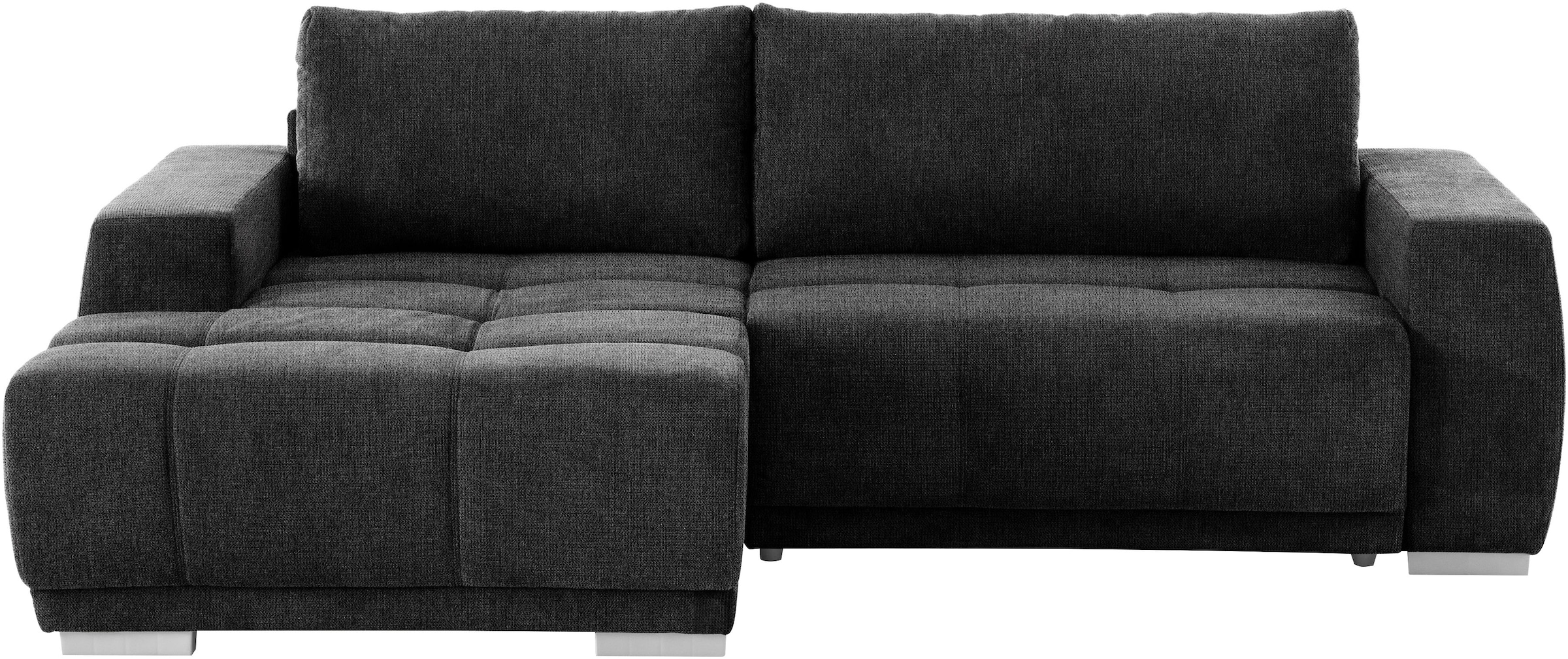 INOSIGN Ecksofa »Bolero L-Form«, mit edler Steppung, wahlweise mit Schlaffunktion & Bettkasten