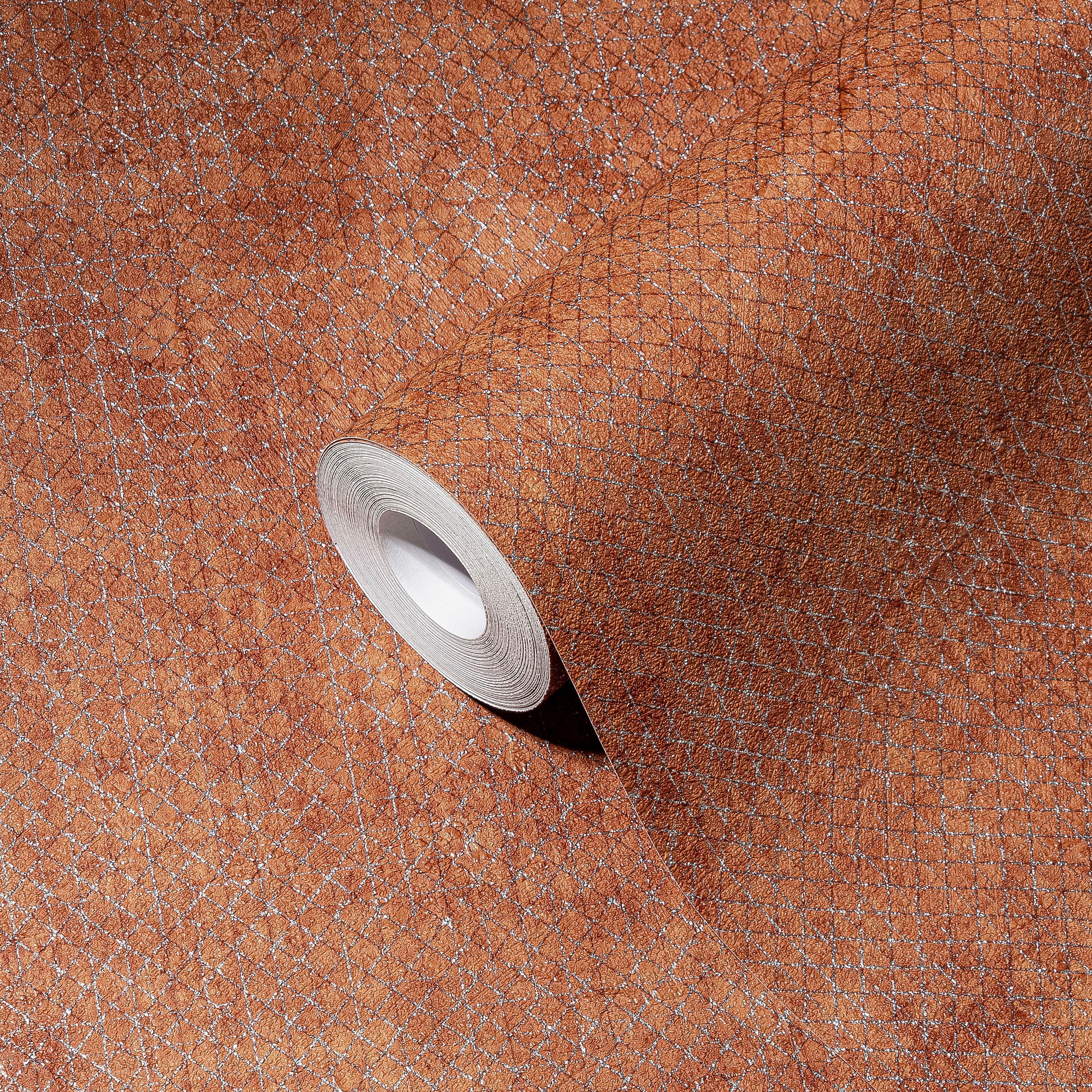 A.S. Création Vliestapete »THE BOS Uni Metalliceffekt«, leicht glänzend-gemustert-abstrakt, Grafisch Tapeten Wohnzimmer Schlafzimmer Küche modern Flur Design Büro
