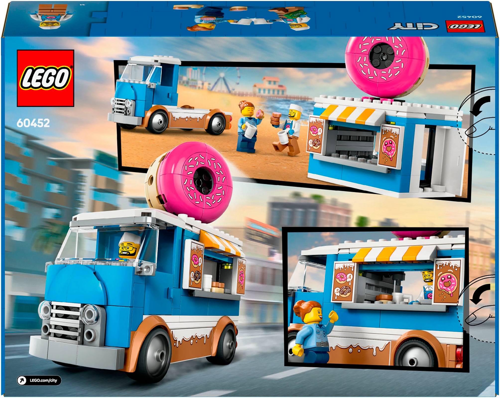 LEGO® Konstruktionsspielsteine »Donut Truck (60452), LEGO City«, (196 St.), Made in Europe
