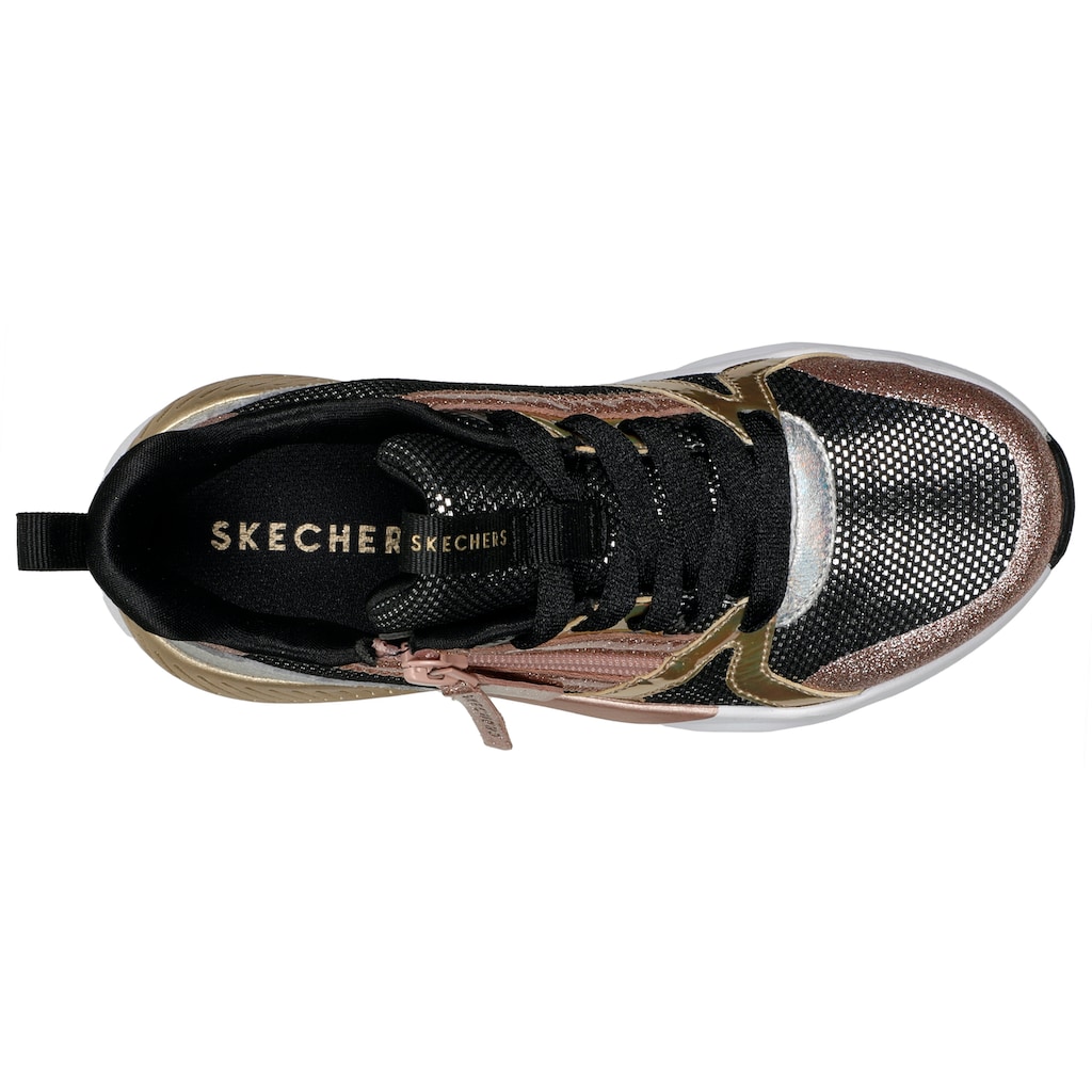 Skechers Kids Sneaker »SPARKLE MESH LACE UP«, mit zusätzlichem Reißverschluss