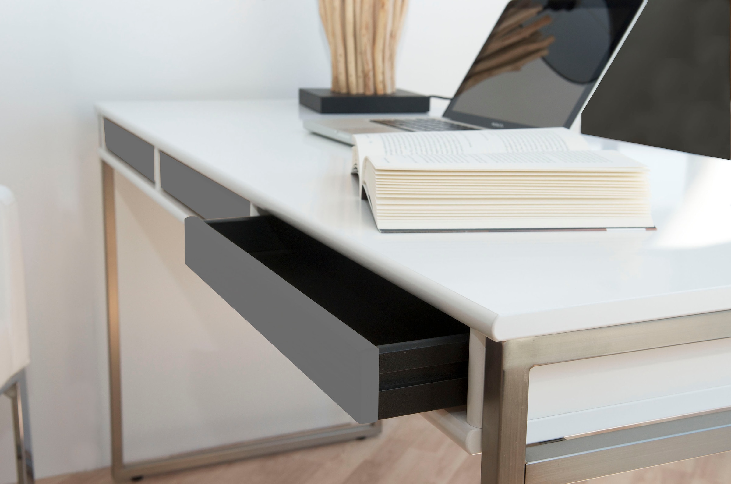 Hammel Furniture Schreibtisch »Mistral Bürotisch, Arbeitstisch, Tisch, Computertisch«, mit Gestell, B: 137,4 cm, Designmöbel