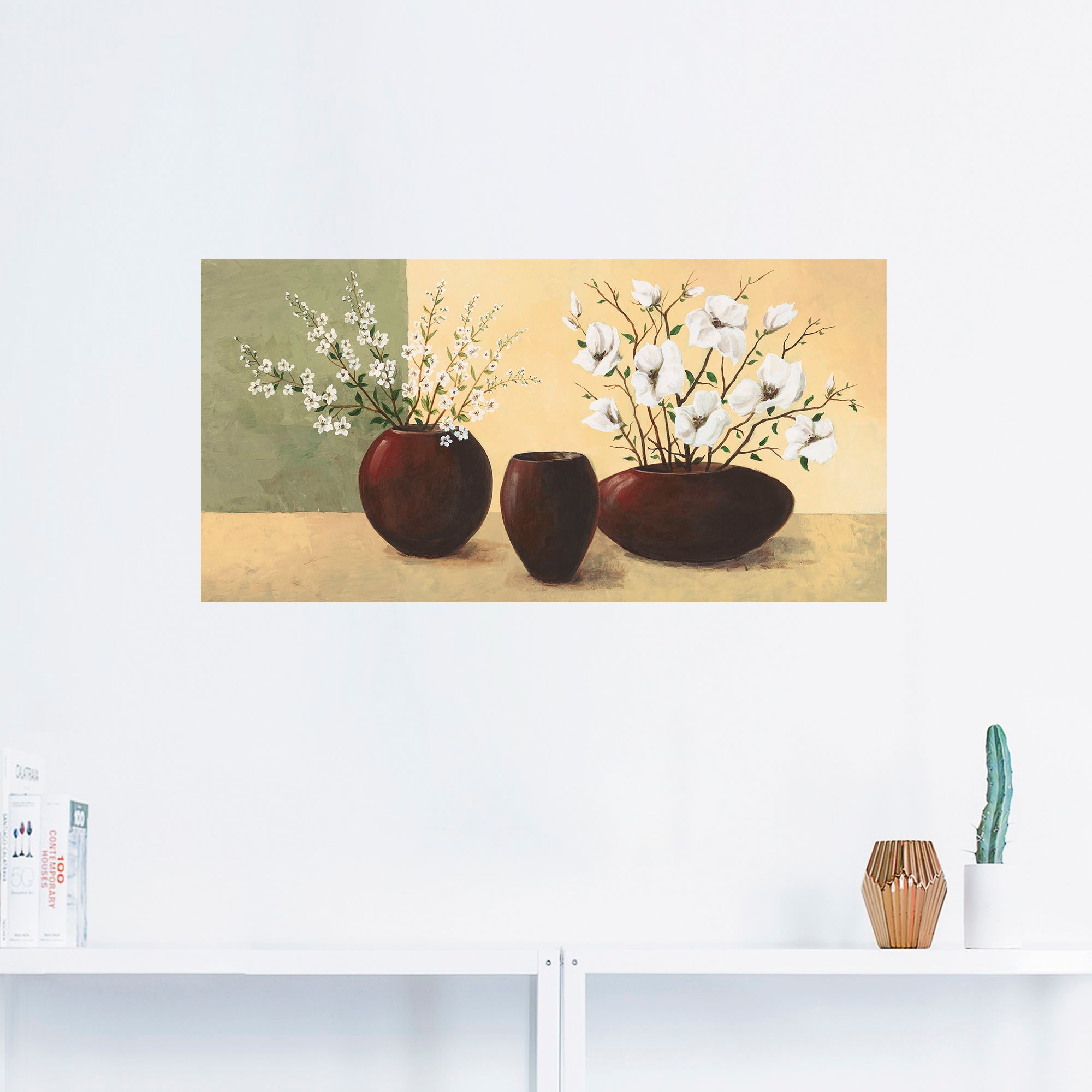 Artland Wandbild »Magnolien«, Vasen & Töpfe, (1 St.), als Alubild, Outdoorb günstig online kaufen