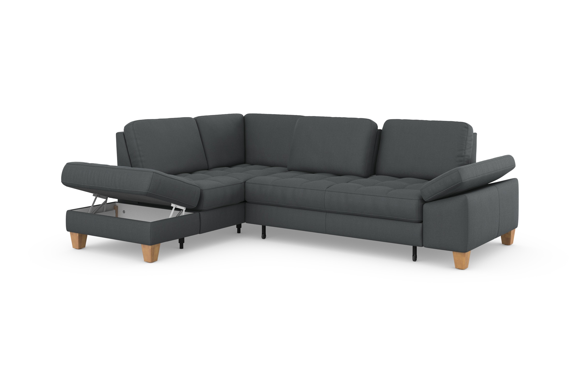 sit&more Ecksofa »Westham L-Form«, mit Ottomane, mit oder ohne Bettfunktion, Bettkasten, Verstellung
