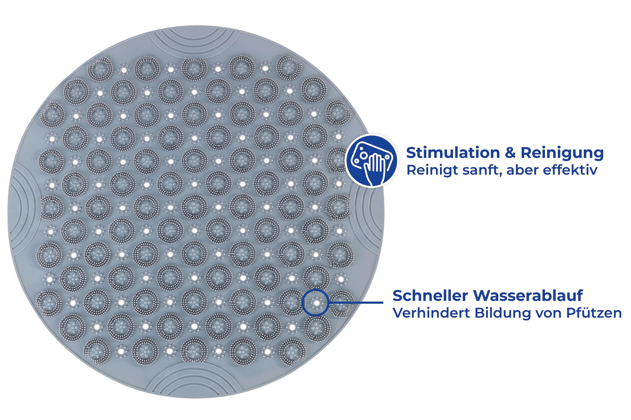 Maximex Duschmatte »Massage« Höhe 15 mm BxL: 55 x 55 cm