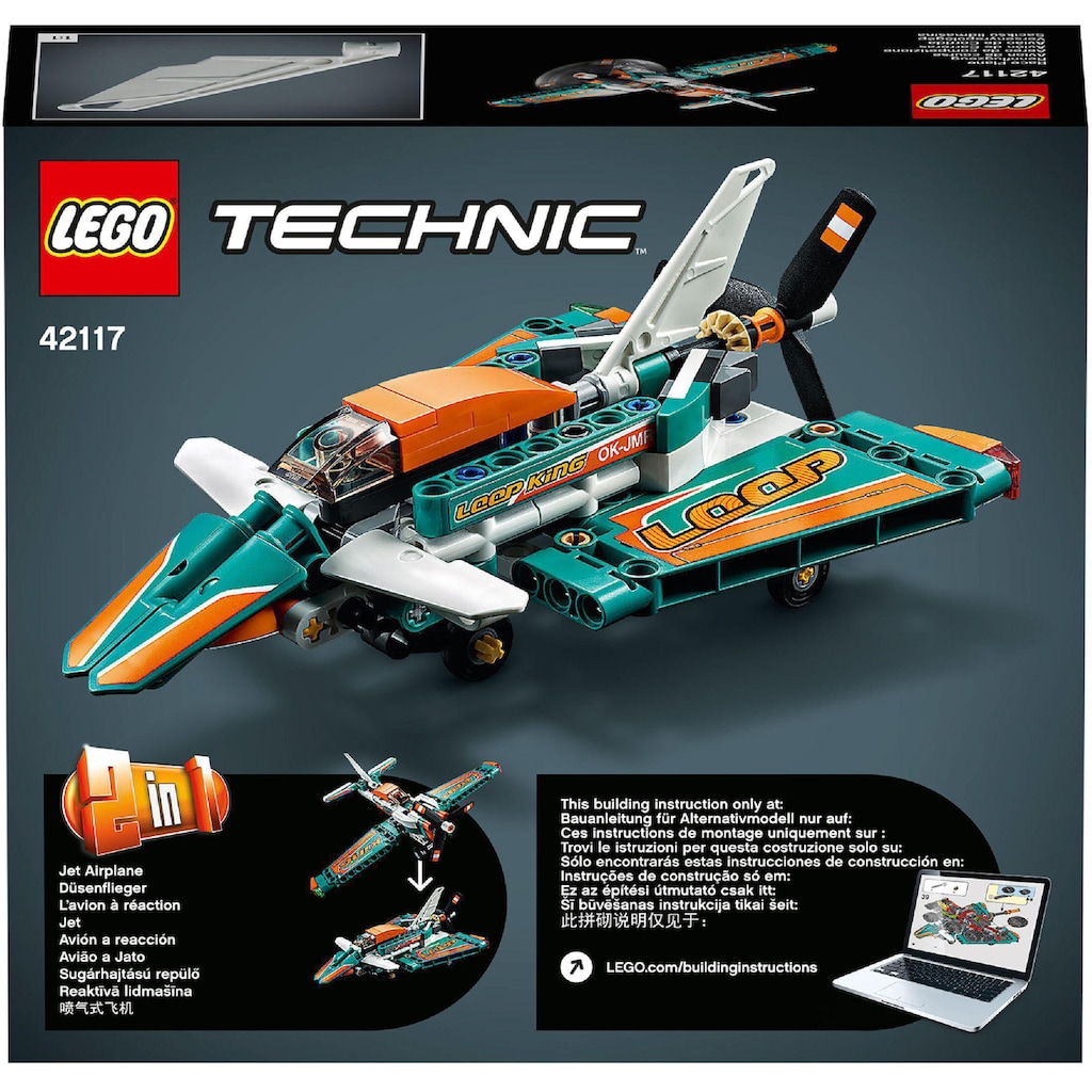 LEGO® Konstruktionsspielsteine »Rennflugzeug (42117), LEGO® Technic«, (154 St.)