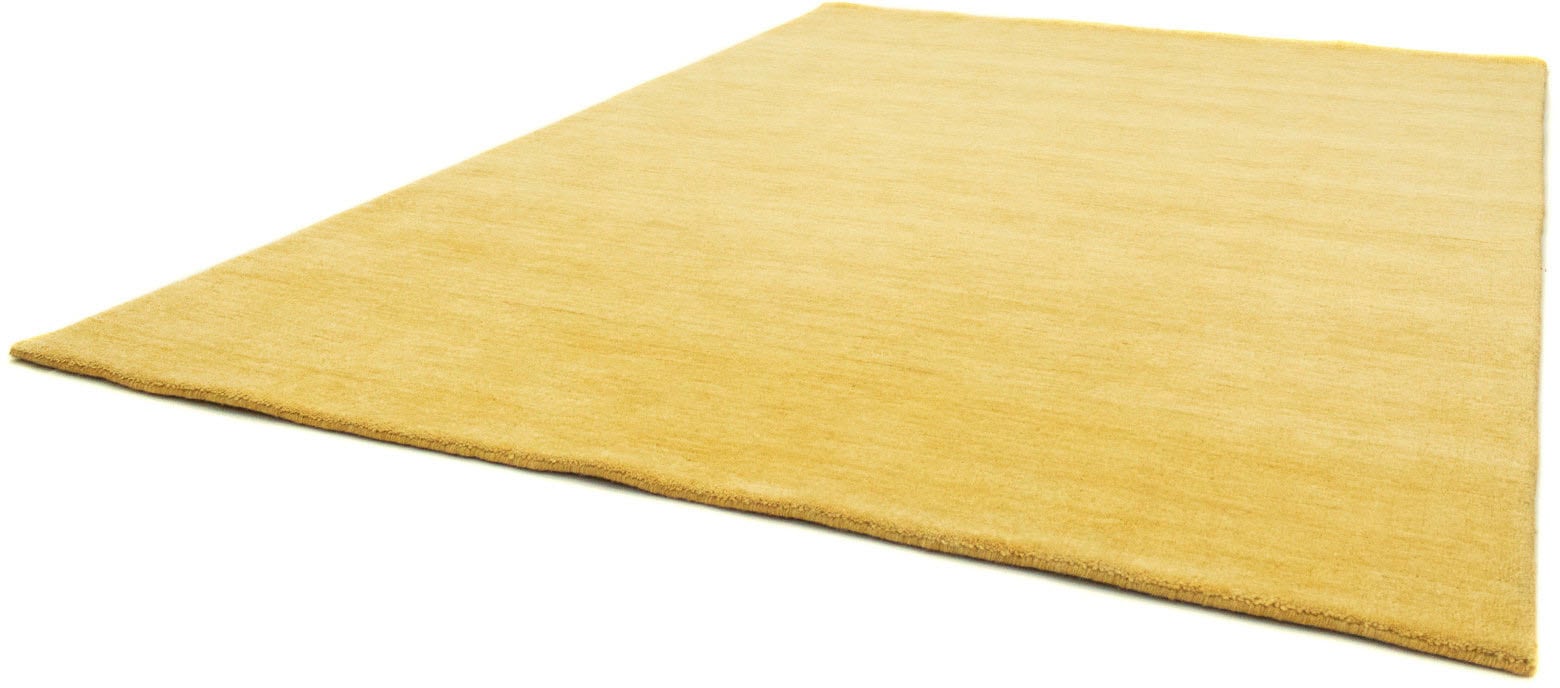 morgenland Wollteppich »Uni - Gabbeh Teppich - Softy«, rechteckig, 1,6 mm Höhe, Gabbeh Optik, Uni Farben, reine Wolle, sehr weicher Flor, Wohnzimmer