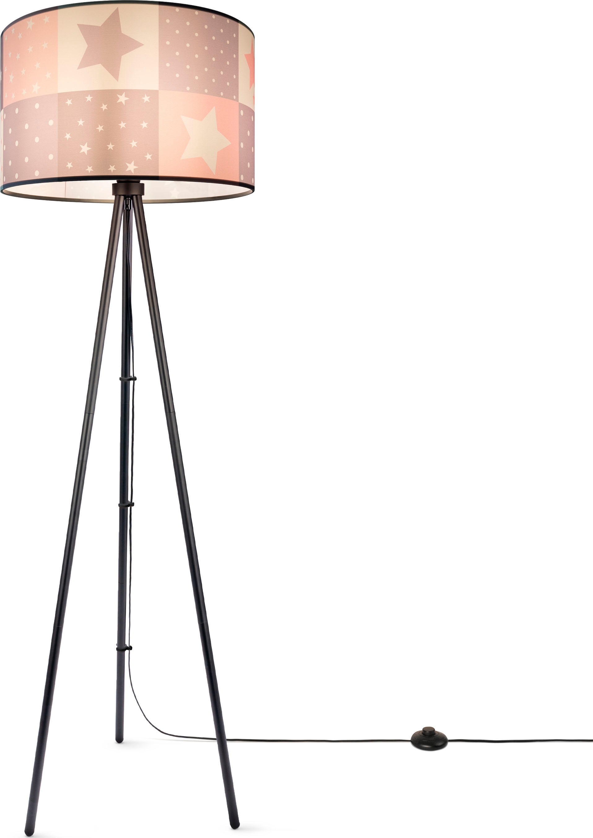Paco Home Stehlampe »Trina Cosmo«, Leuchtmittel E27 | ohne Leuchtmittel, Kinderlampe LED Kinderzimmer Lampe Sternen Motiv, Stehleuchte E27