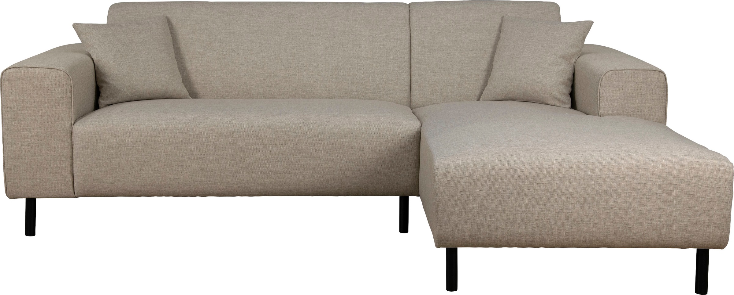 Home affaire Ecksofa »ARROS L-Form mit Wellenunterfederung, Maße B/T/H: 235/163/81 cm«, incl. Zierkissen, mit Recamiere rechts/links bestellbar, auch in Cord