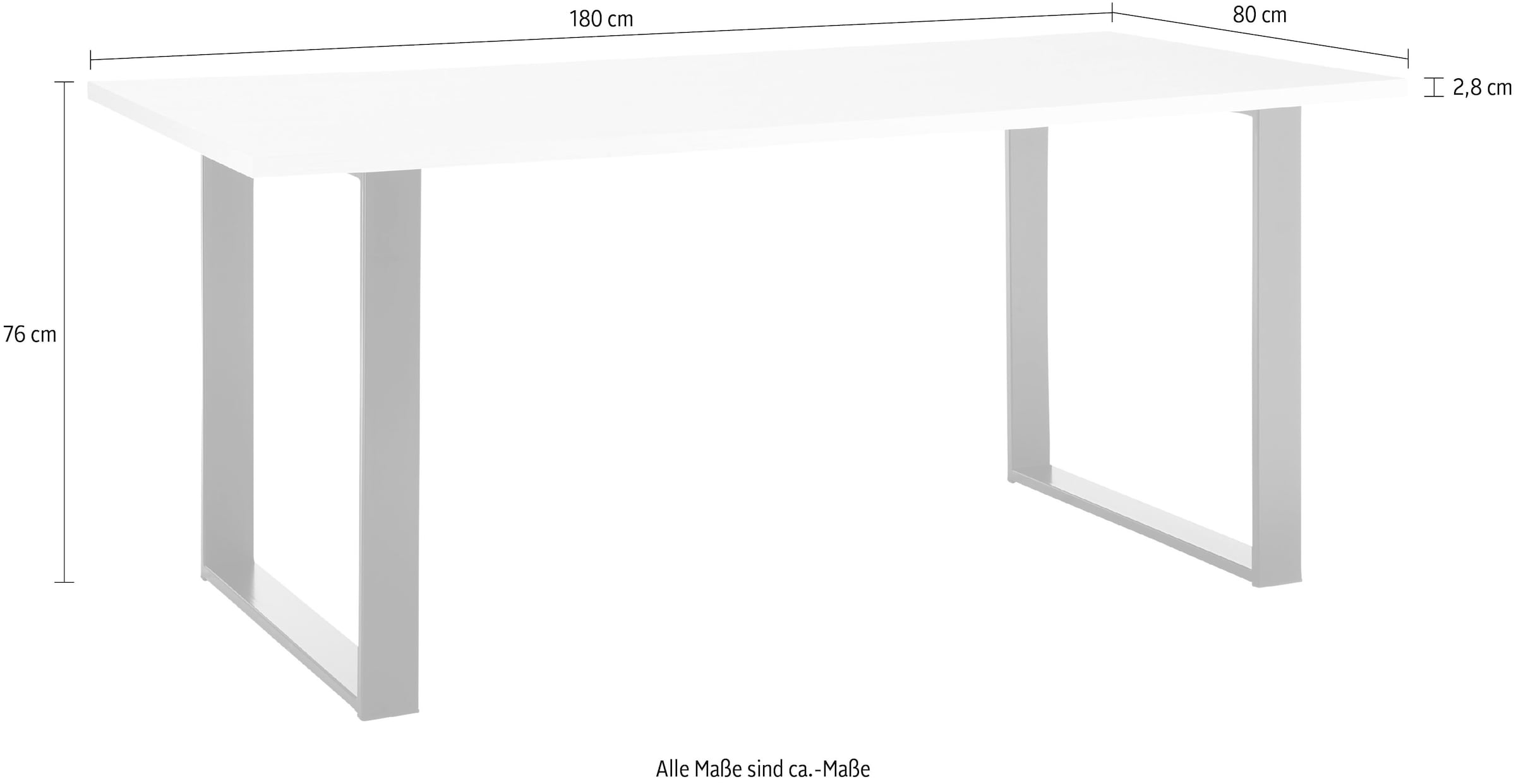 6. Bild von Home affaire Esstisch »SHERWOOD«, in modernem Holz Dekor, Breite 180 cm