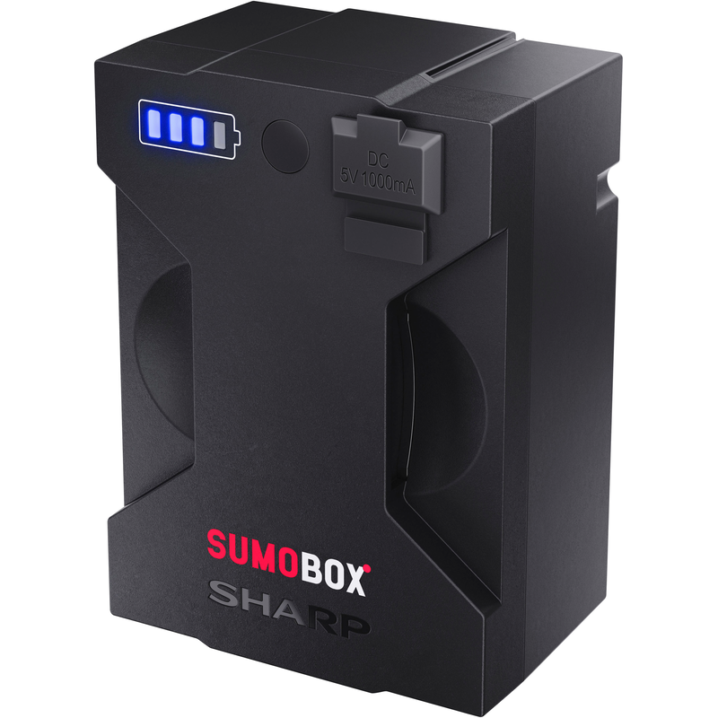 SHARP Batterie-Ladegerät »Sumobox Batteriepack und Ladegerät« 1.000 schwarz LED-Ladeanzeige: Überprüfen Sie den Ladestand auf Knopfdruck