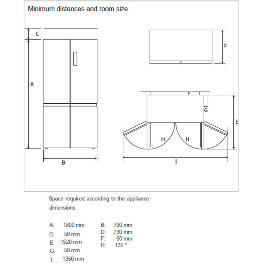 Hanseatic Multi Door, HCDB18080DI, 180,0 cm hoch, 79,0 cm breit