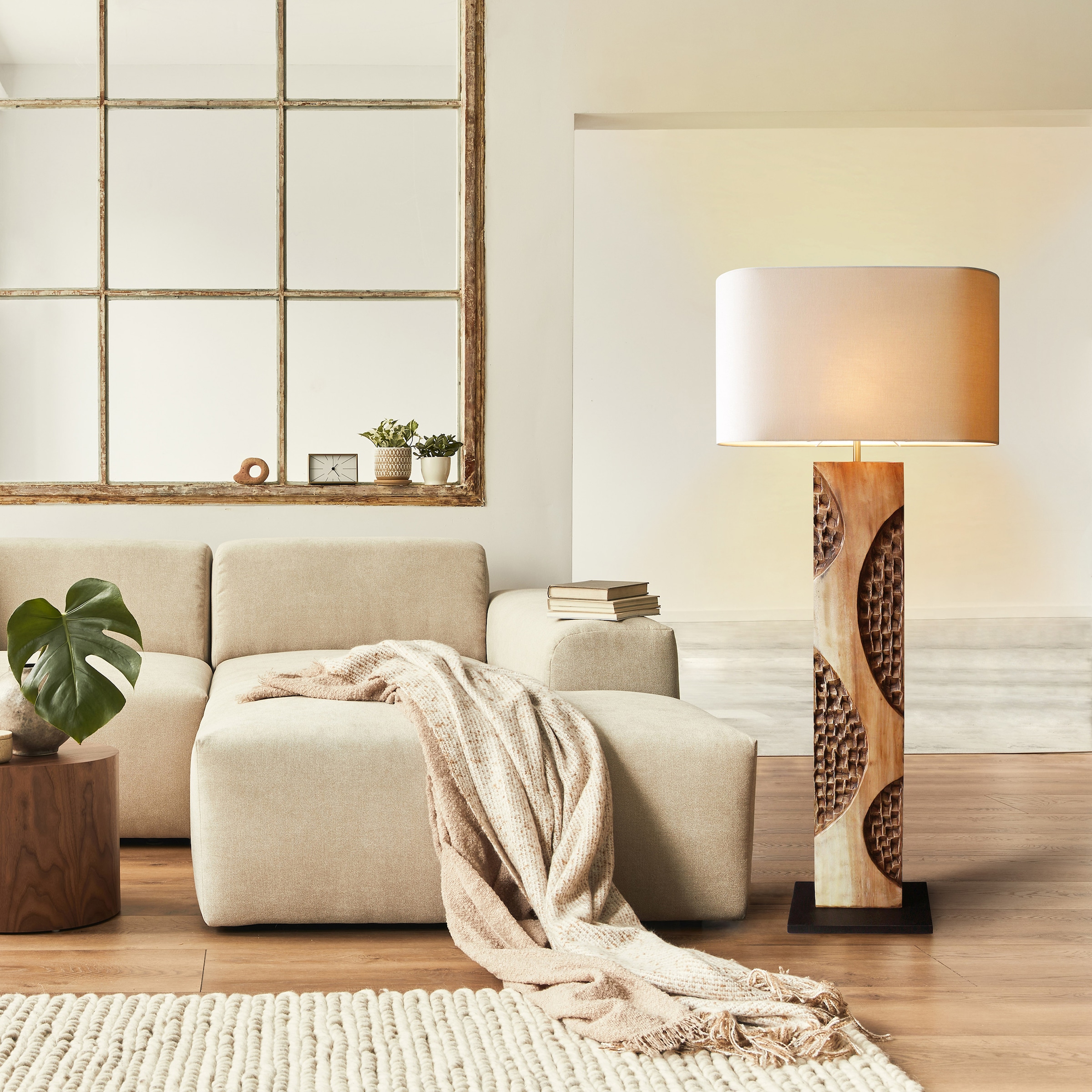 SalesFever Stehlampe »Akazie«, 1 flammig, Leuchtmittel E27 | ohne Leuchtmittel, handgefertigt