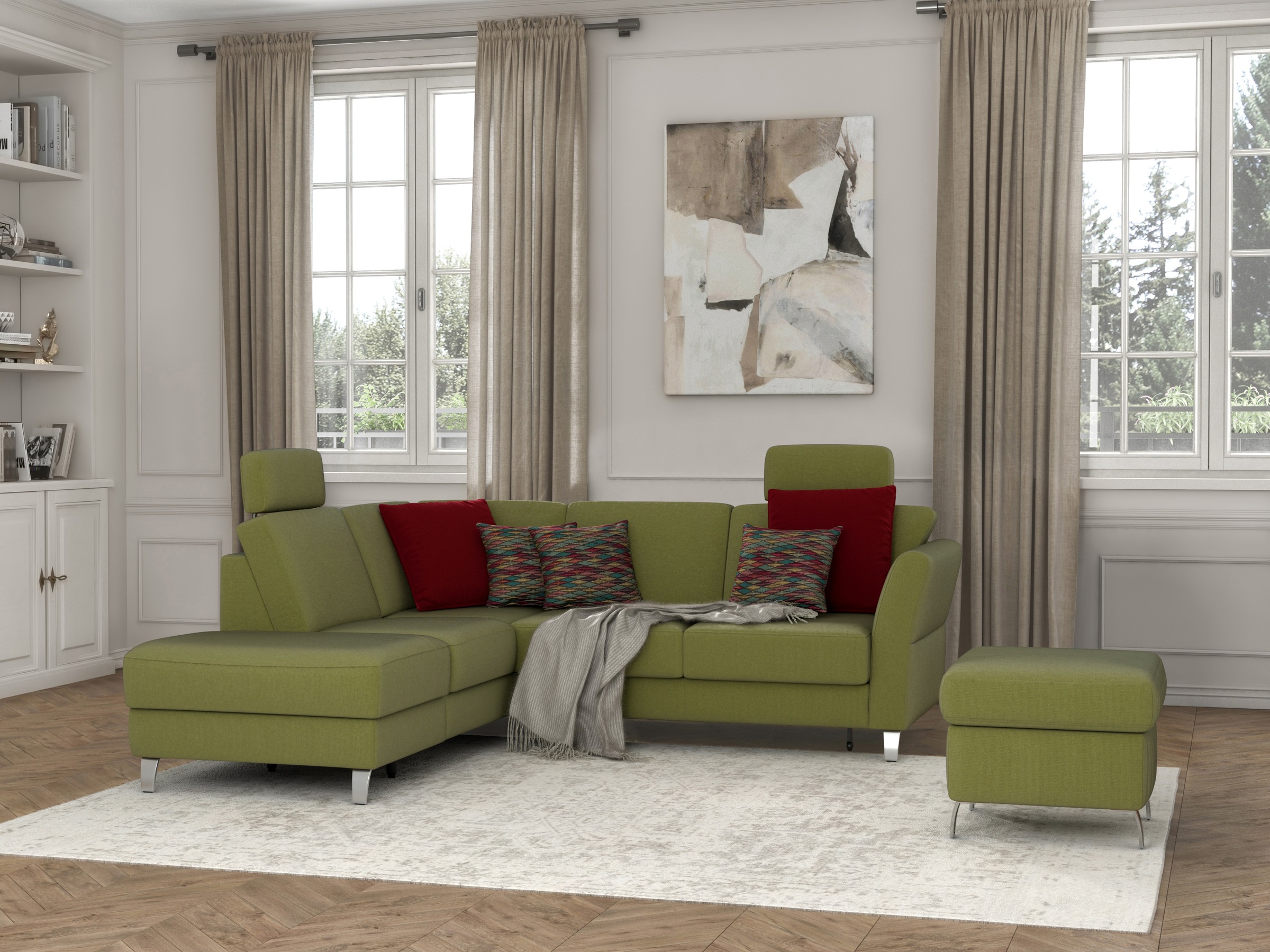 sit&more Ecksofa »Visby L-Form« Wahlweise mit Bettfunktion und Stauraum, fr günstig online kaufen