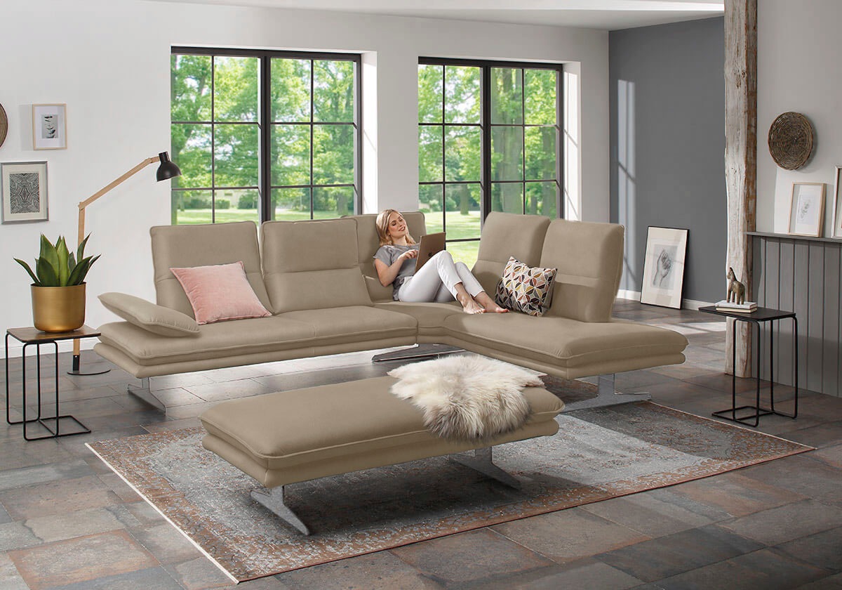 W.SCHILLIG Ecksofa »broadway, Designsofa, mit tollem Sitzkomfort, L-Form«, günstig online kaufen