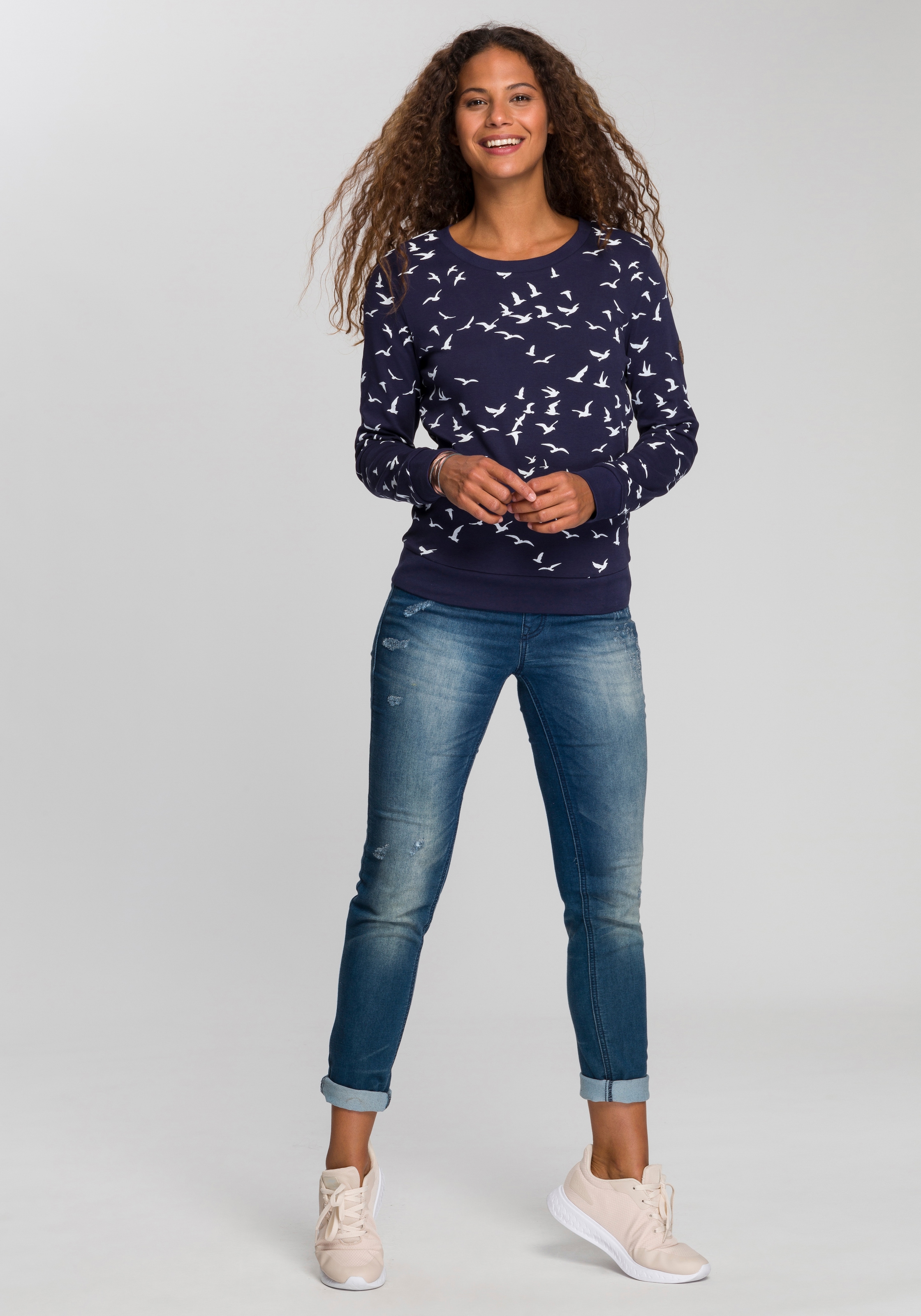 Sweatshirt, online mit kaufen KangaROOS modischem Minimal-Allover-Print