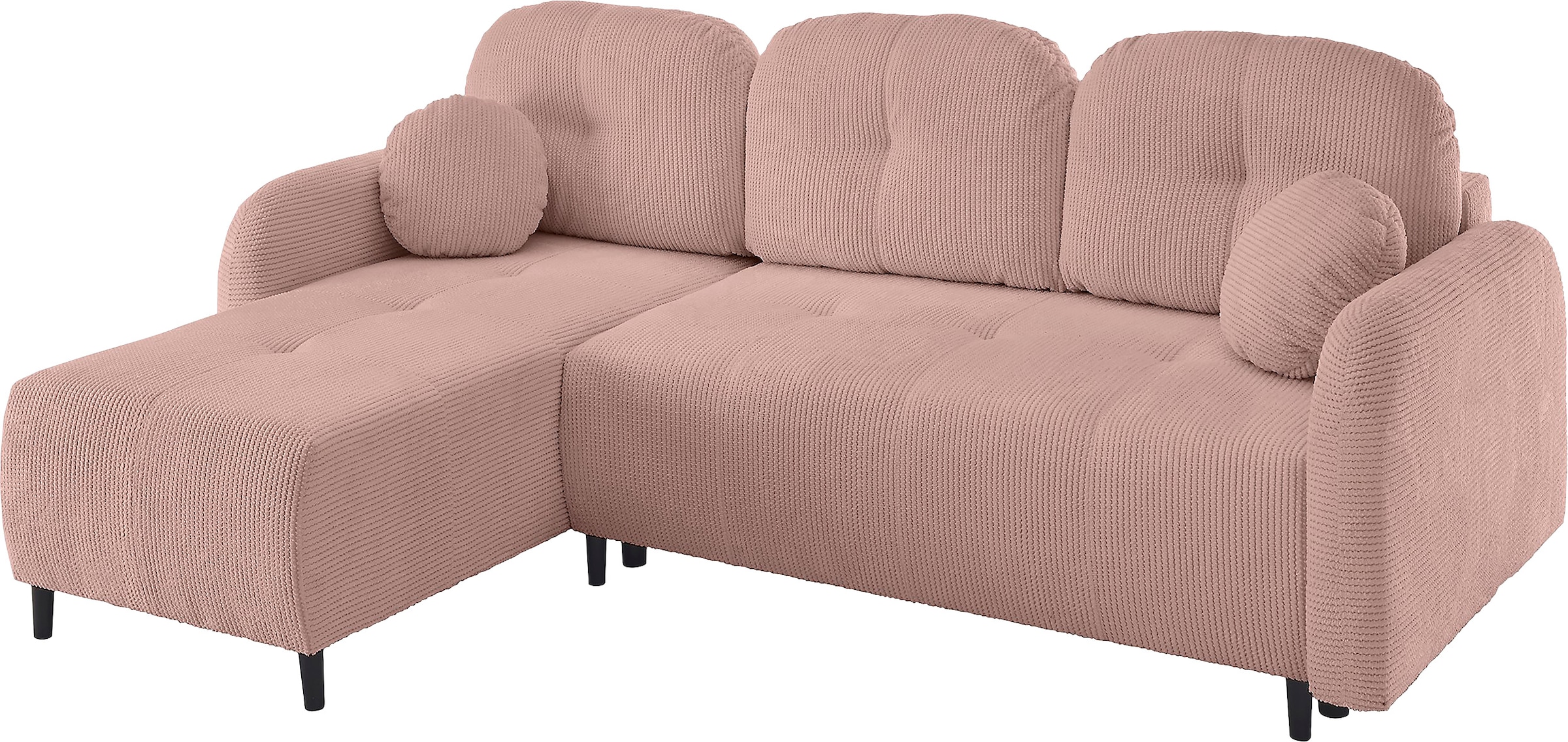 Leonique Ecksofa »BLAISE«, mit Bett-Funktion (Liegefläche 140/200 cm), Zier- und Rückenkissen