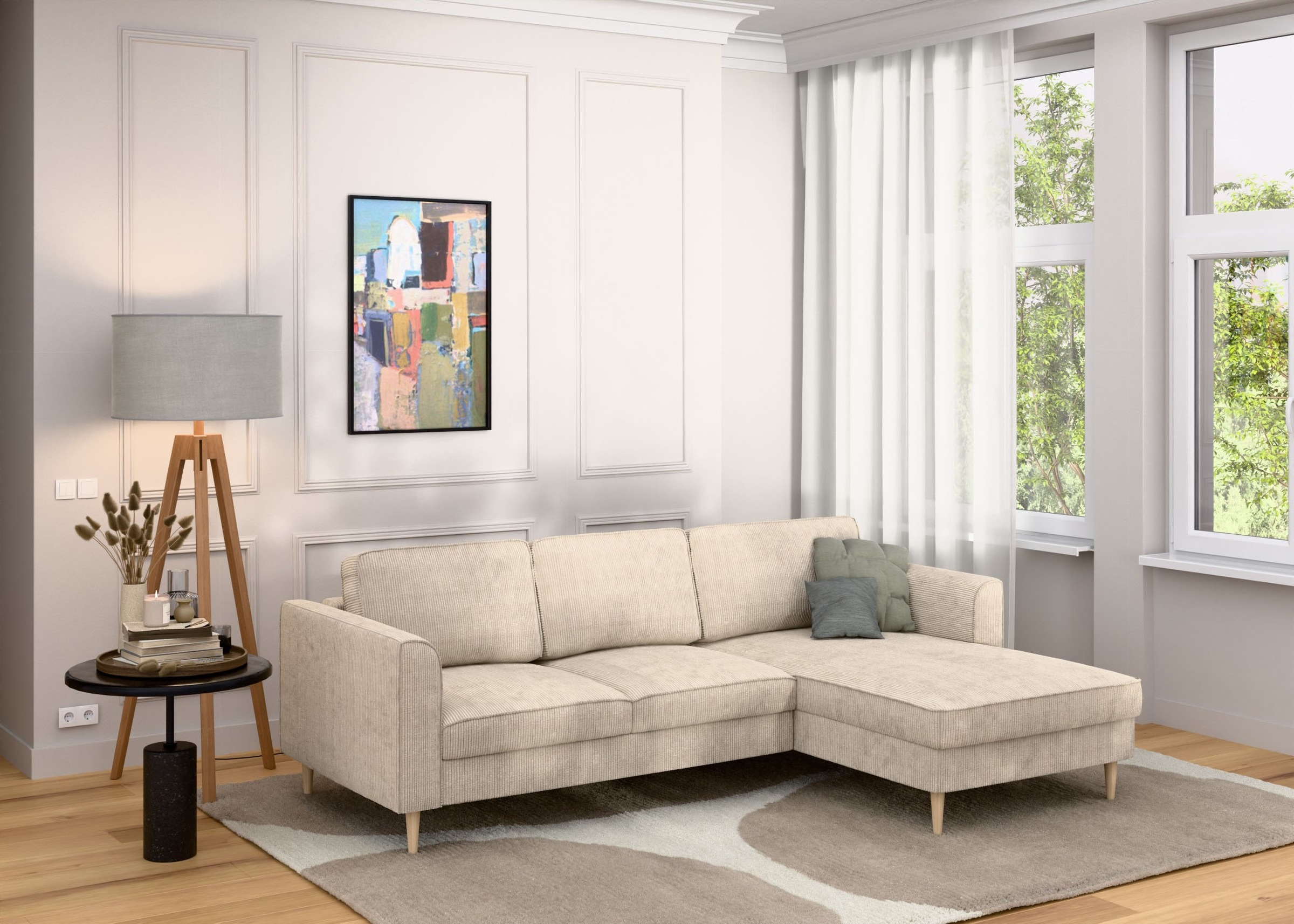 Home affaire Ecksofa »Booster, whlw. mit Schlaffunktion & Bettkasten, Fuß B günstig online kaufen