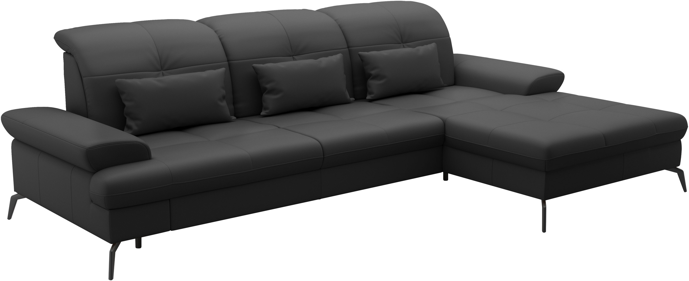 sit&more Ecksofa »Amica, L-Form, inkl. Sitztiefenverstellung & Armteilverstellung«, wahlweise mit Bettfunktion, Bettkasten und Kopfteilverstellung