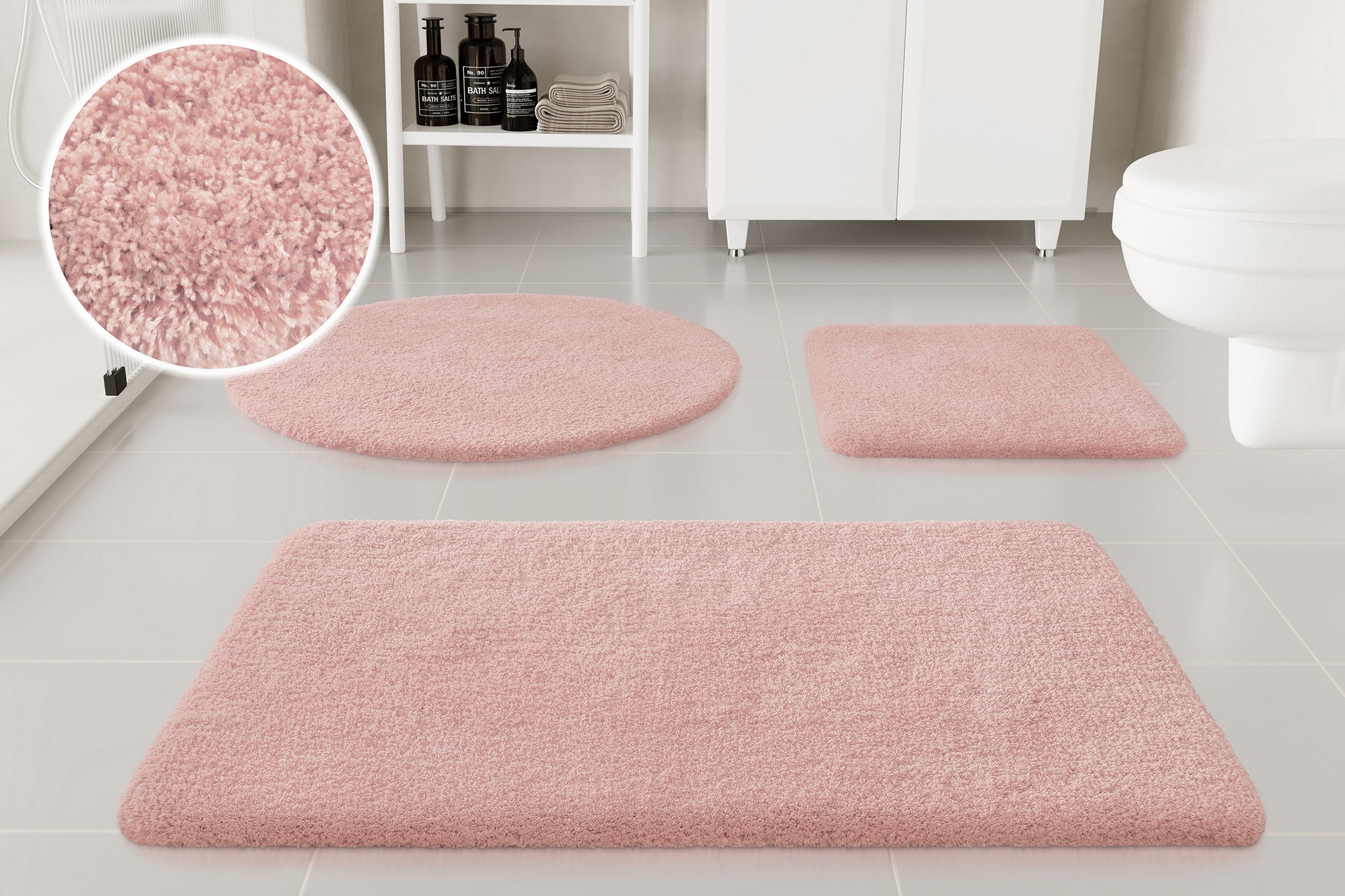 OTTO HOME Badematte »Kaarin« Höhe 30 mm rutschhemmend beschichtet schnell trocknend Badteppich, getuftet, flauschig, hochflor, große Farbauswahl...