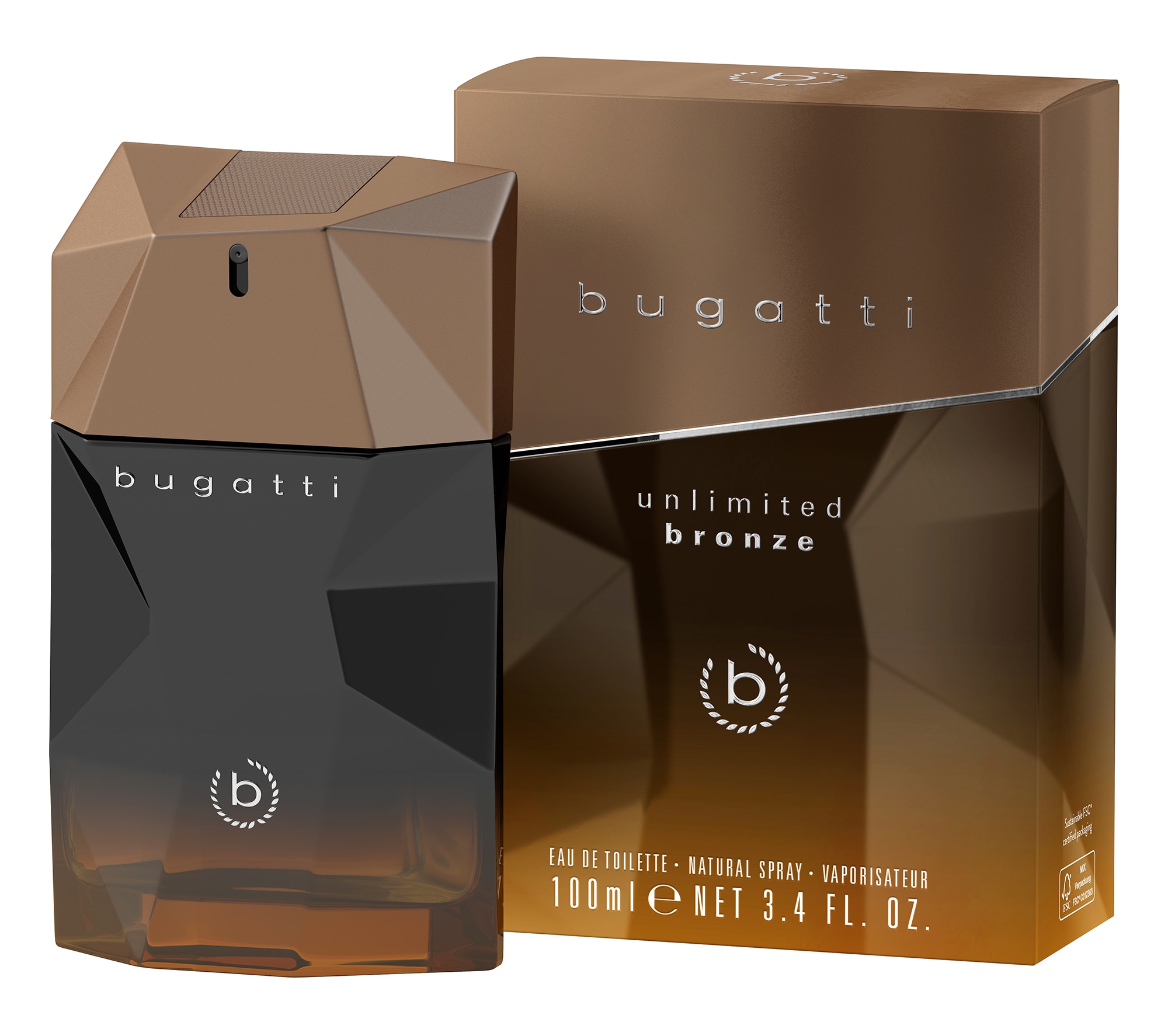bugatti Eau de Toilette »unlimited bronze« mit flüssiger Formulierung, 100 ml Inhalt