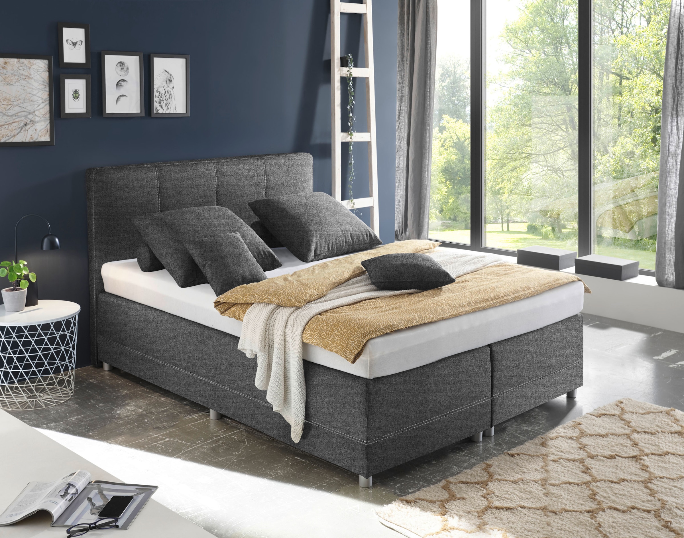 ED EXCITING DESIGN Boxspringbett »Luanda«, wahlweise mit Matratze und Toppe günstig online kaufen
