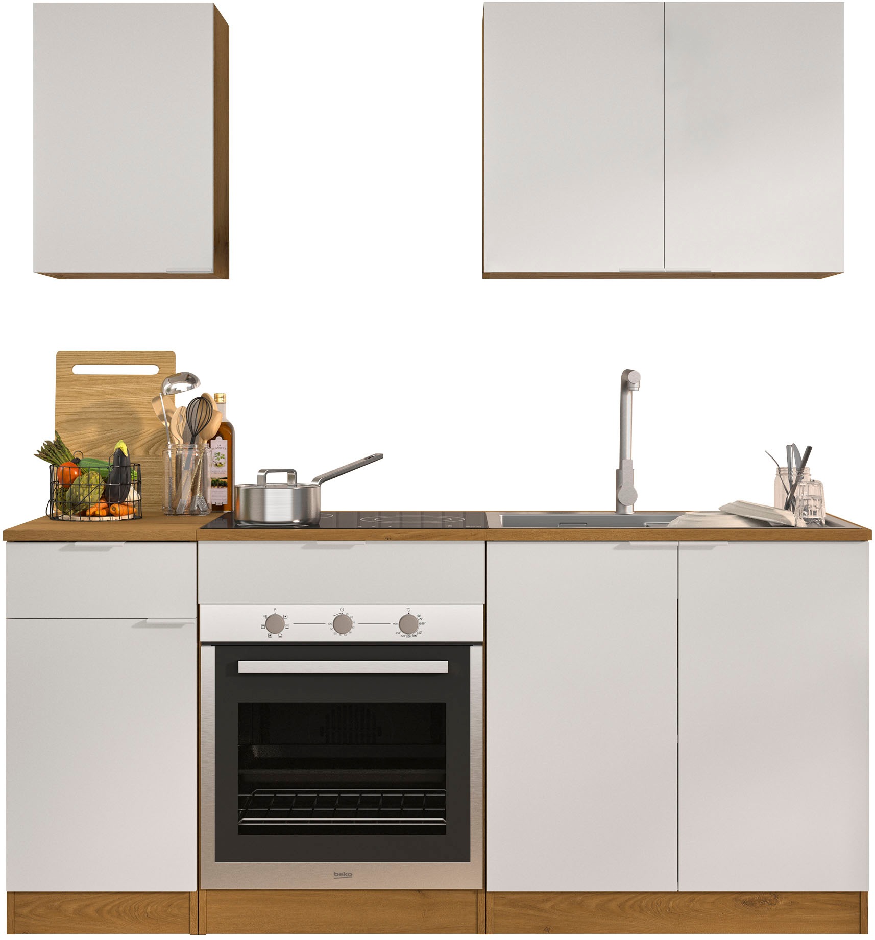 Gami Küchenzeile »180 cm EDEN ohne E-Geräte« mit melaminbeschichteter Oberf günstig online kaufen