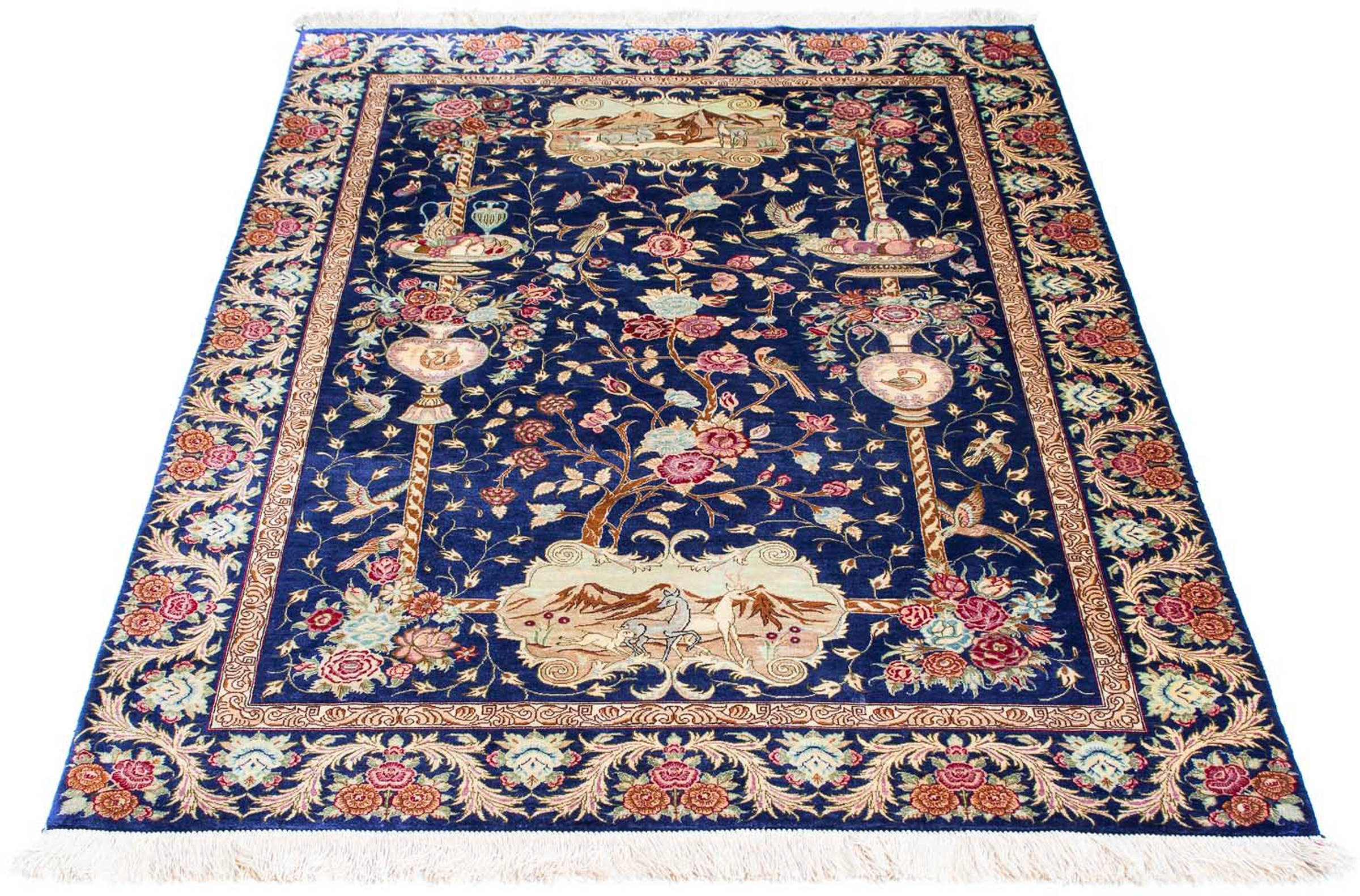 morgenland Orientteppich »Perser - Ghom - 147 x 100 cm - dunkelblau«, recht günstig online kaufen
