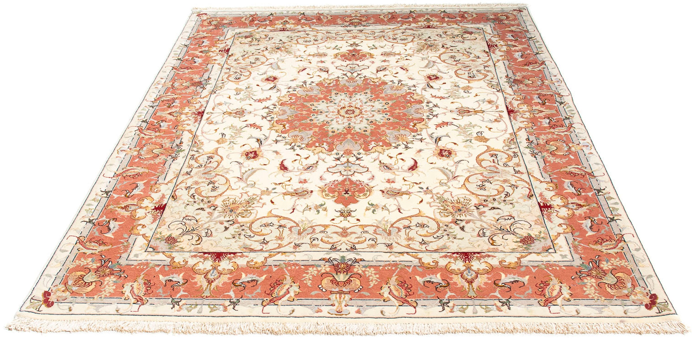 morgenland Orientteppich »Perser - Täbriz - Royal - 202 x 151 cm - beige«, günstig online kaufen